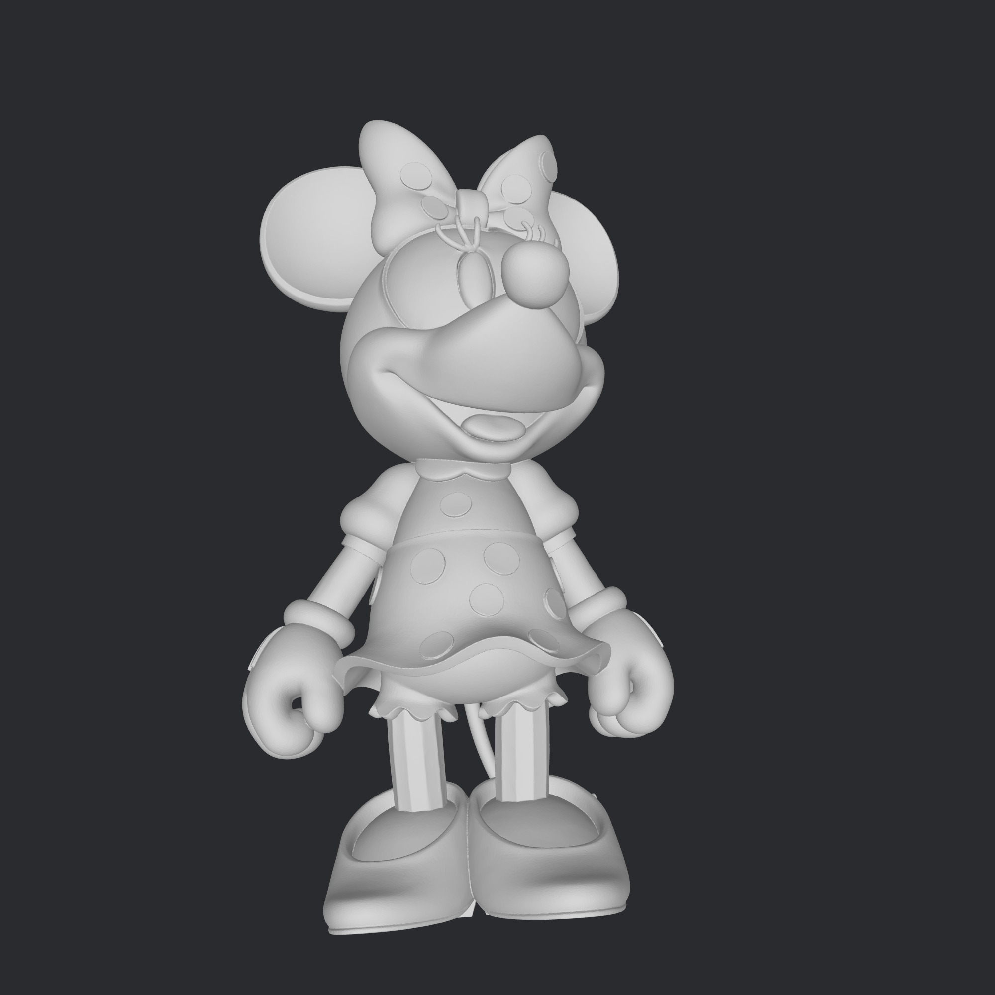 minie mouse figure 3D print model_4