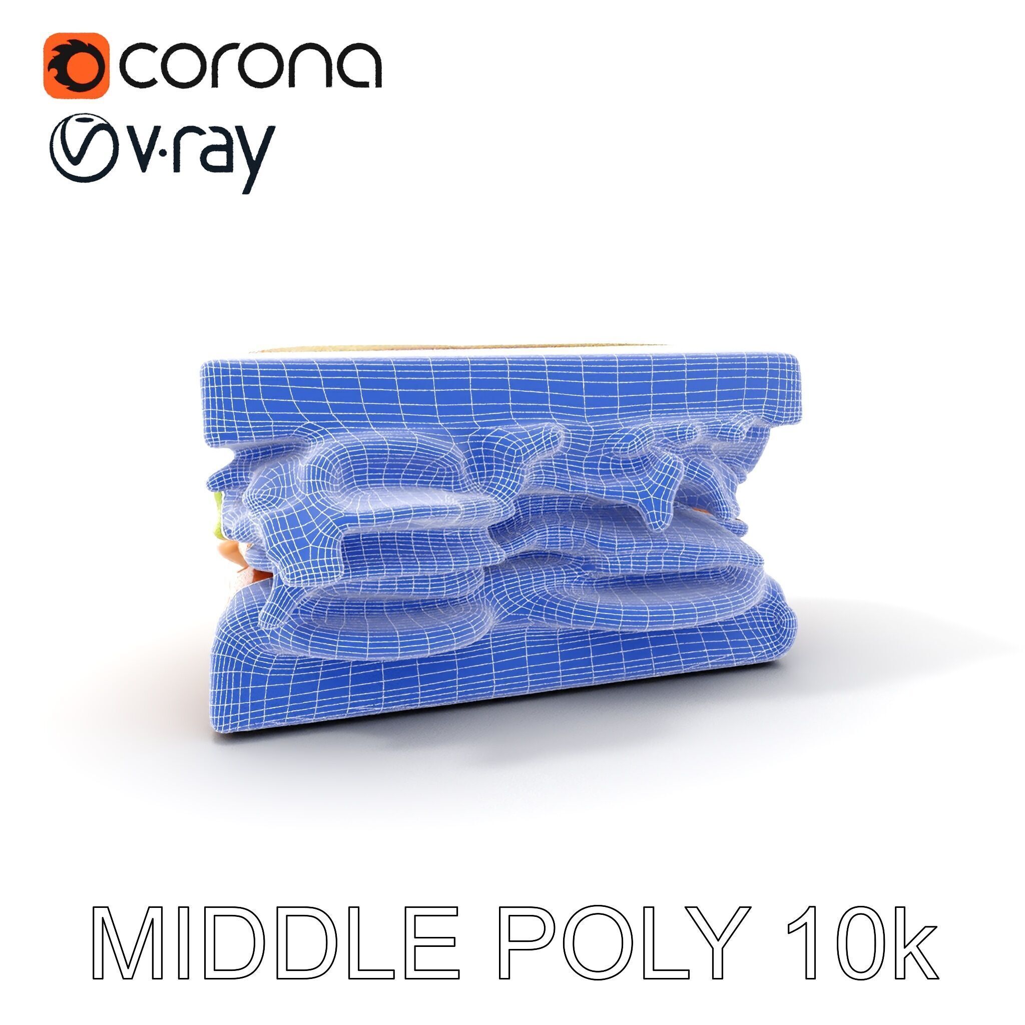 Realistic Sandwich Model Pack for D Rendering and Games Low-poly 3D model_18