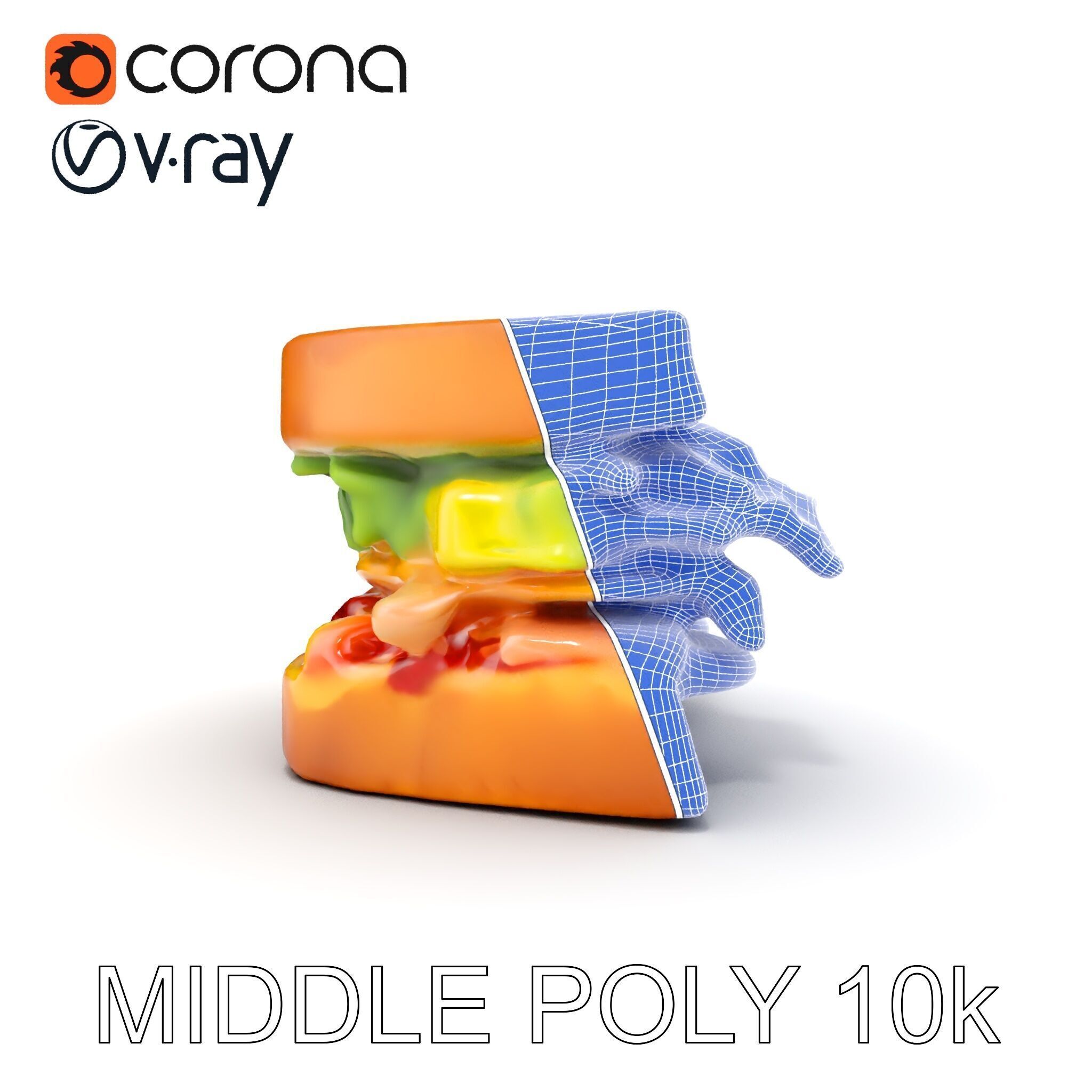 Realistic Sandwich Model Pack for D Rendering and Games Low-poly 3D model_30
