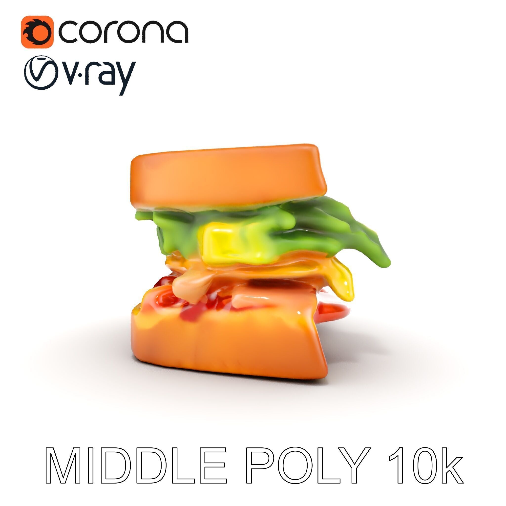 Realistic Sandwich Model Pack for D Rendering and Games Low-poly 3D model_8