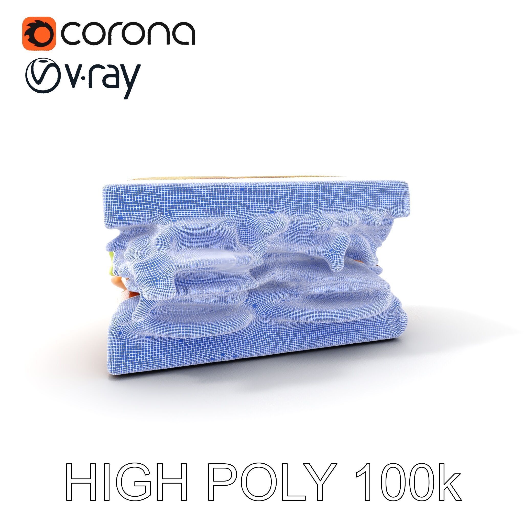 Realistic Sandwich Model Pack for D Rendering and Games Low-poly 3D model_4