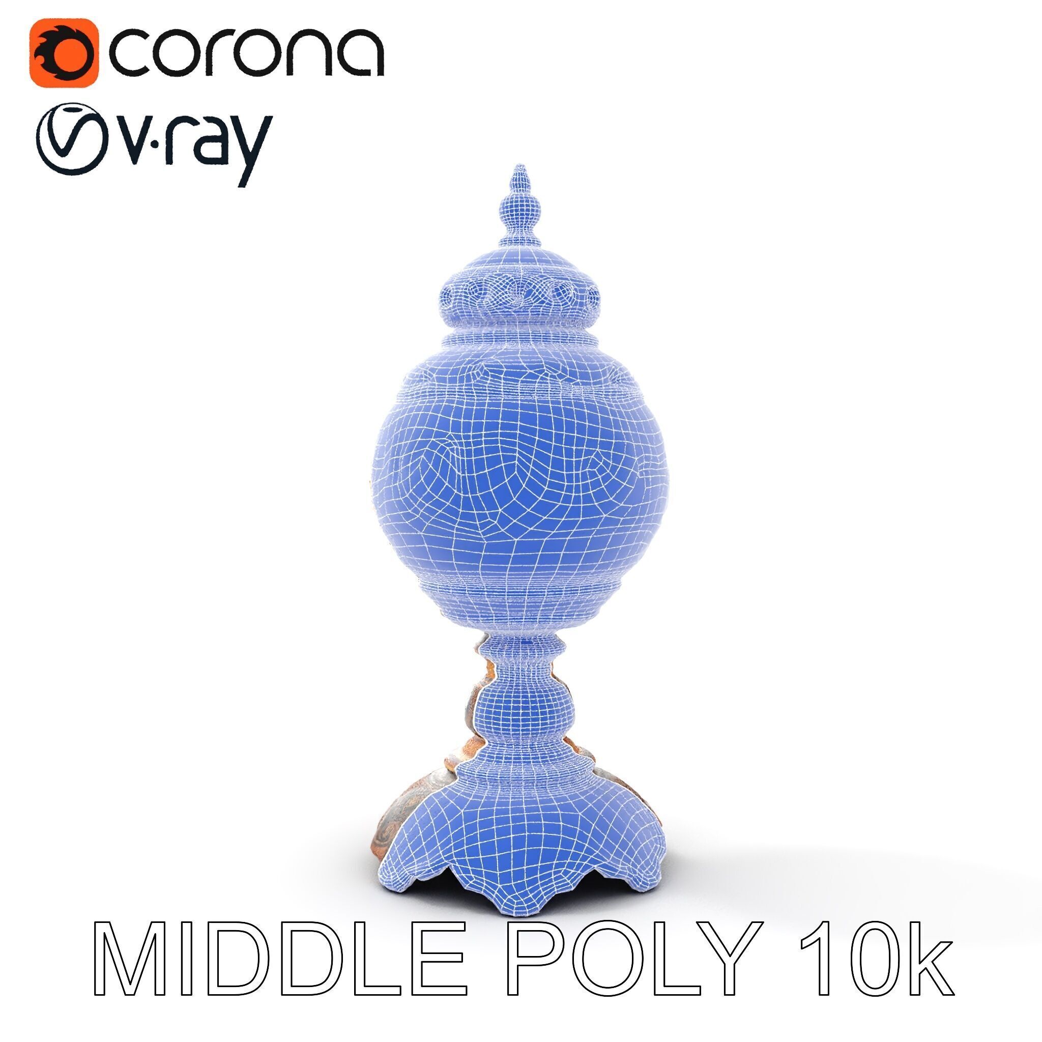 Ornate Vintage Lantern D Model Pack Low-poly 3D model_30