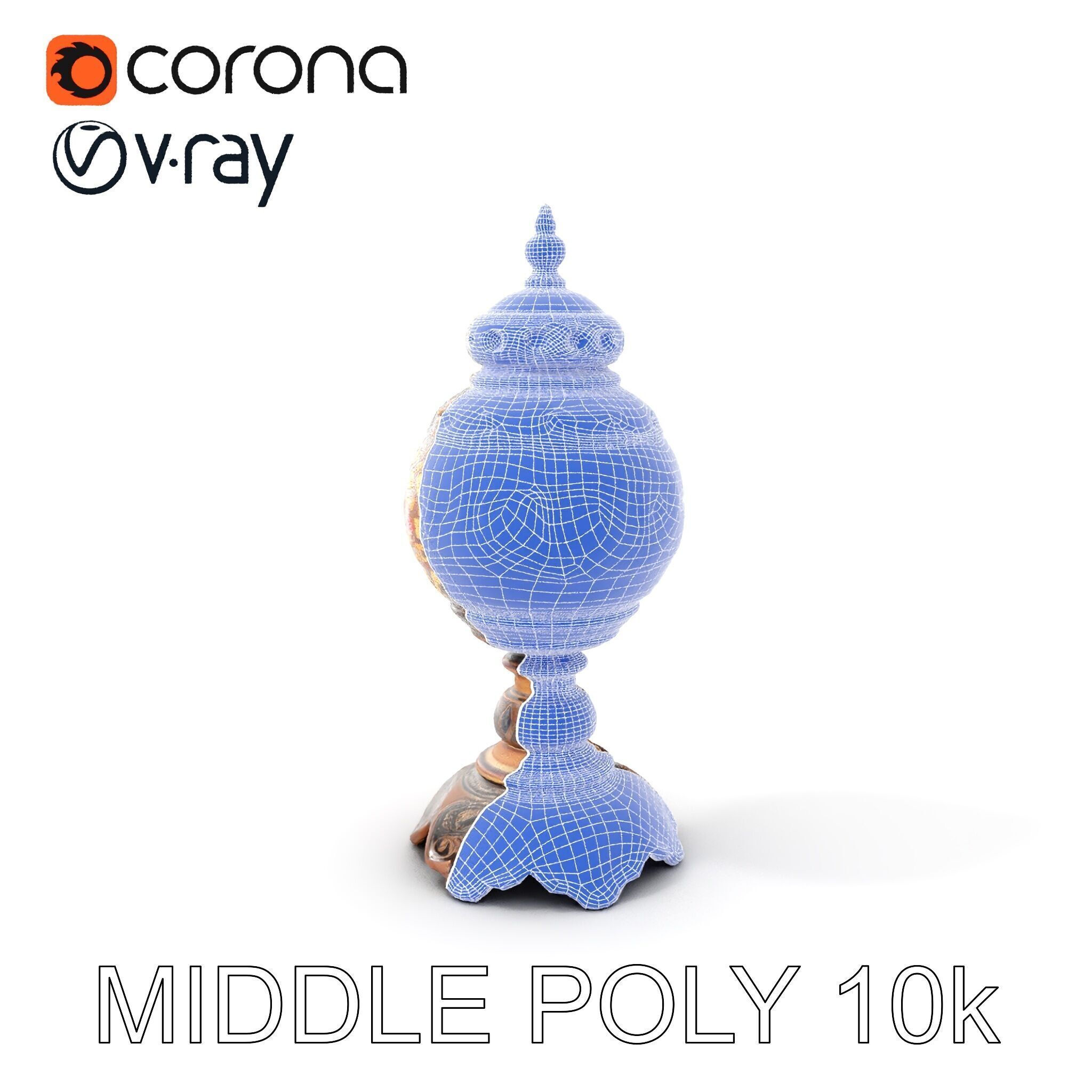 Ornate Vintage Lantern D Model Pack Low-poly 3D model_14