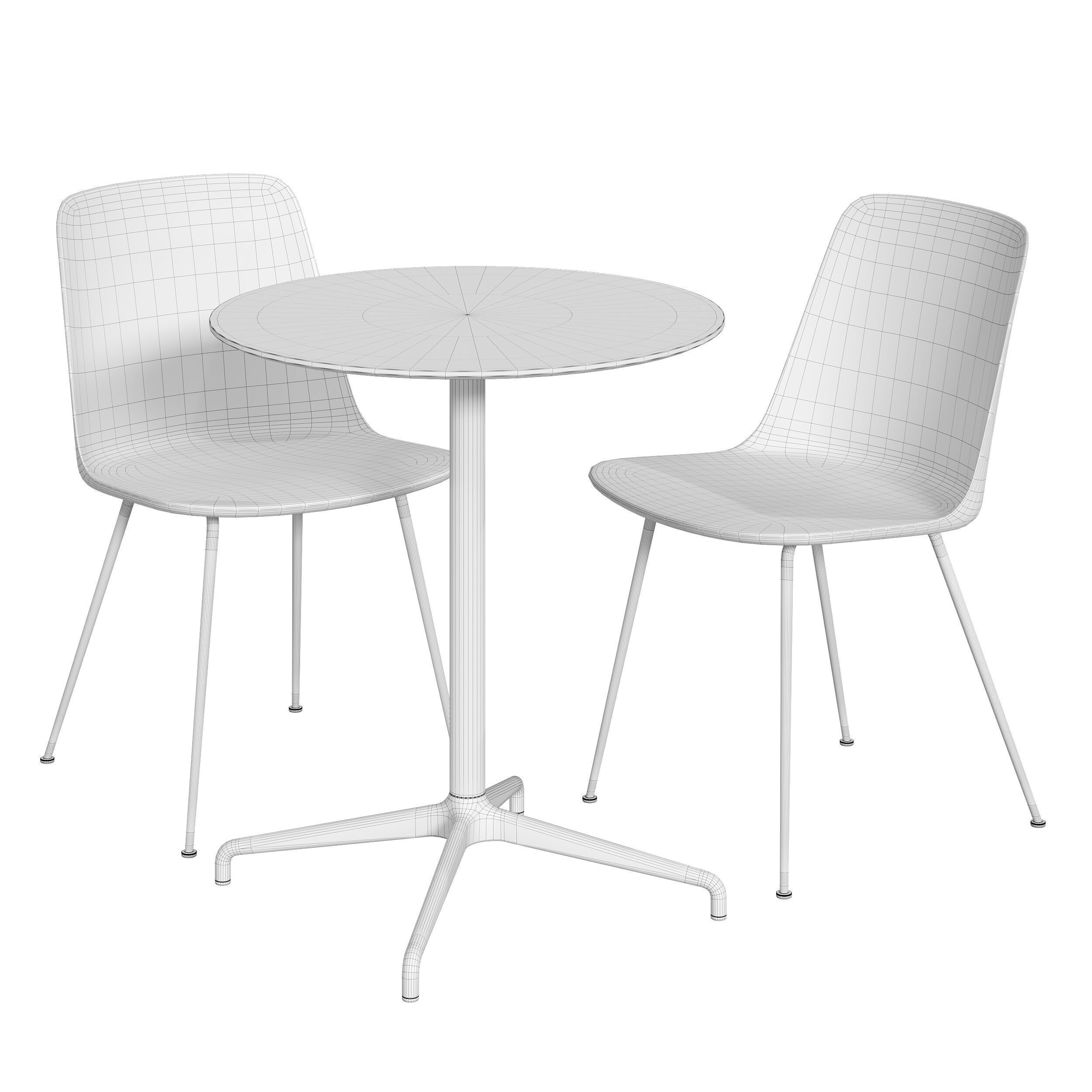 AndTradition HW6 ATD5 Chair and Table by Hee Welling 3D model_6