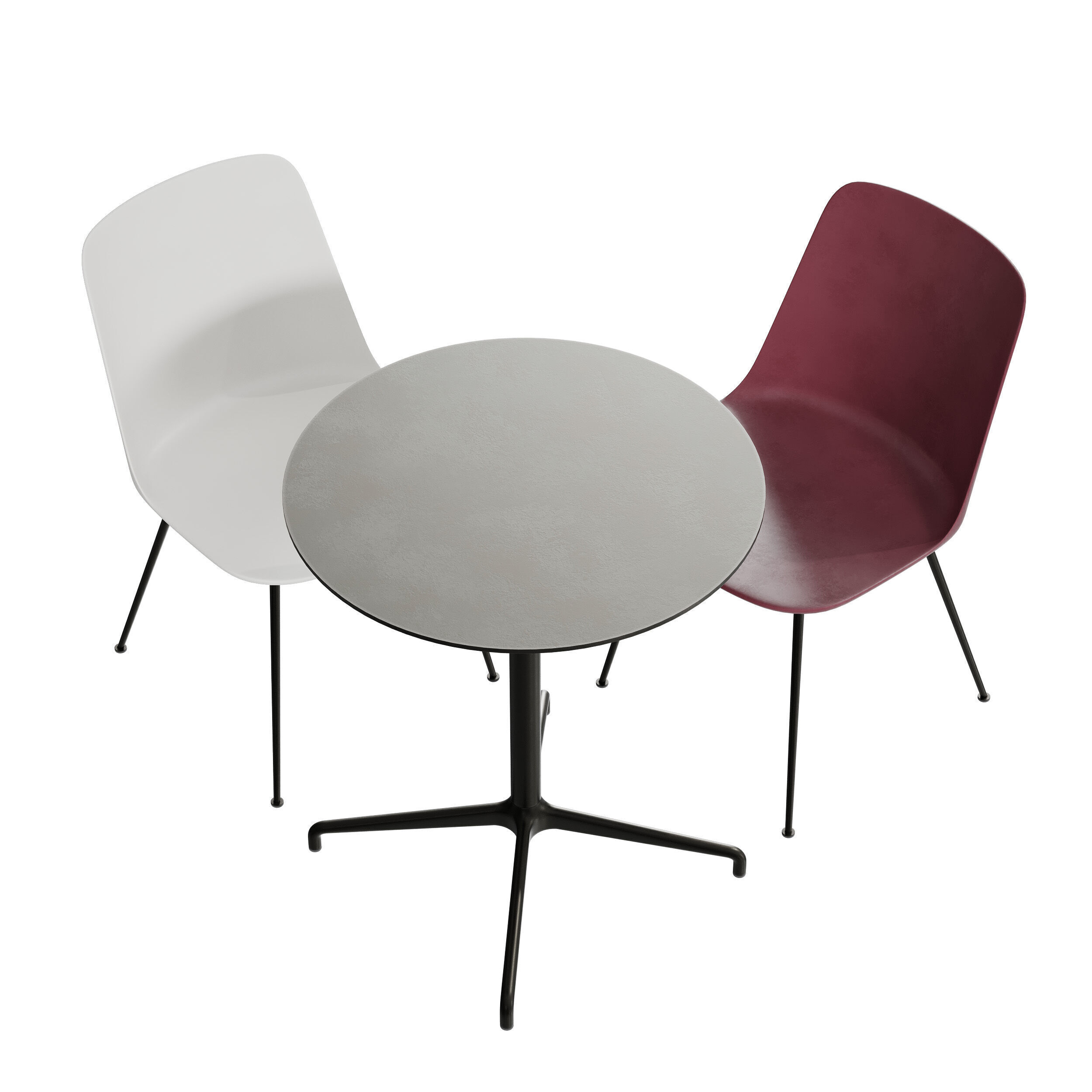 AndTradition HW6 ATD5 Chair and Table by Hee Welling 3D model_2