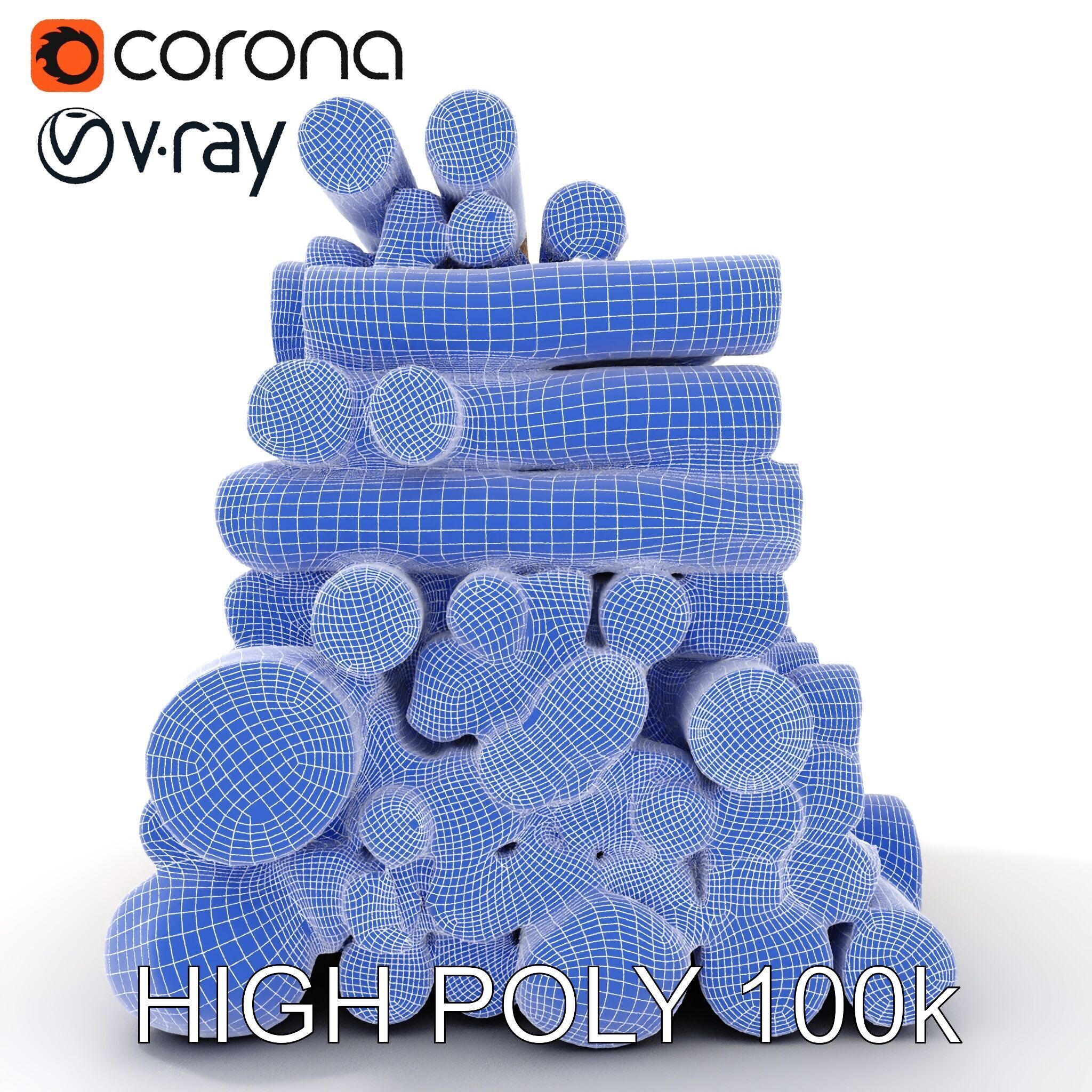 Realistic Firewood Logs Model Pack for D Environments Low-poly 3D model_29