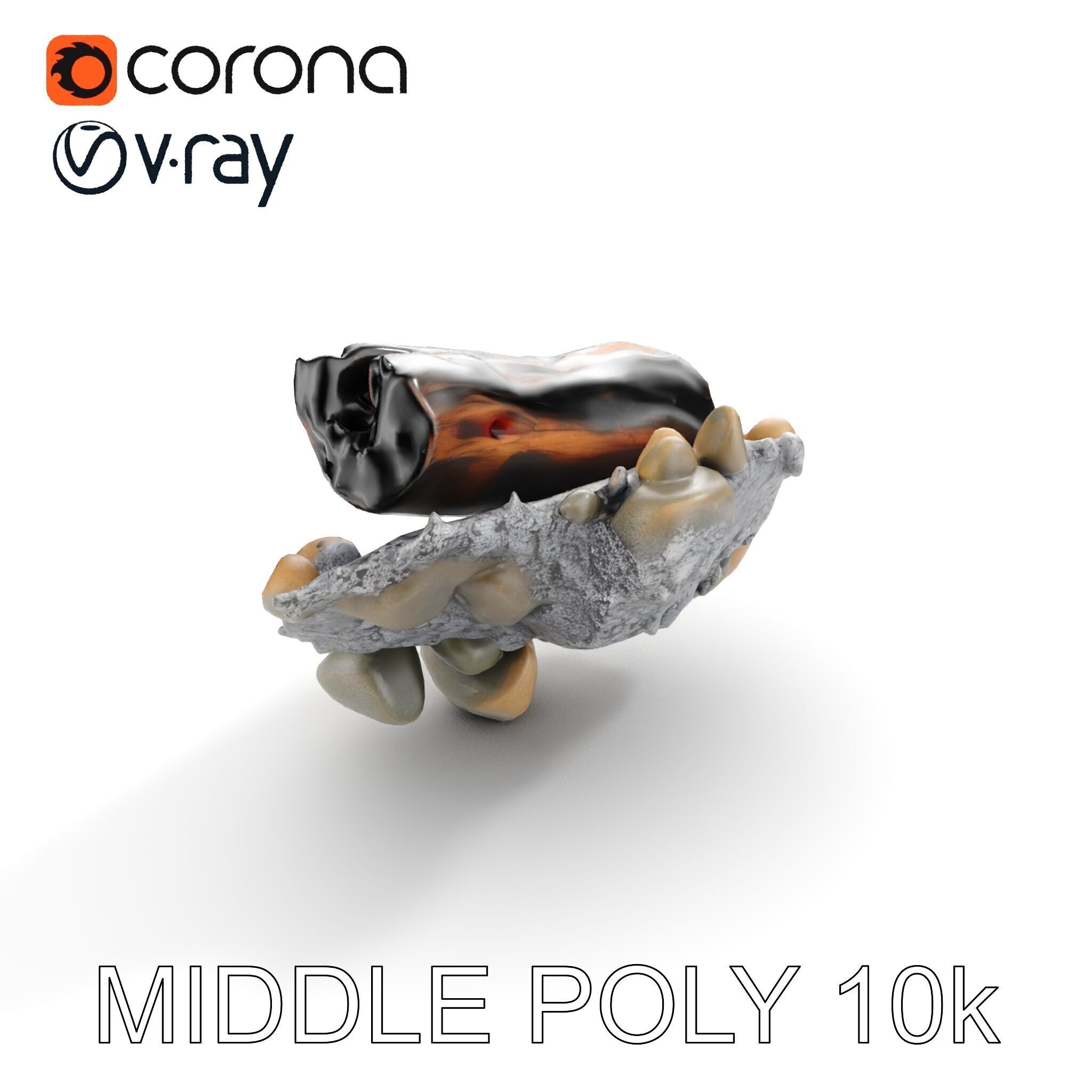 Charred Log and Ashes with Rocks Model Pack Texture_6