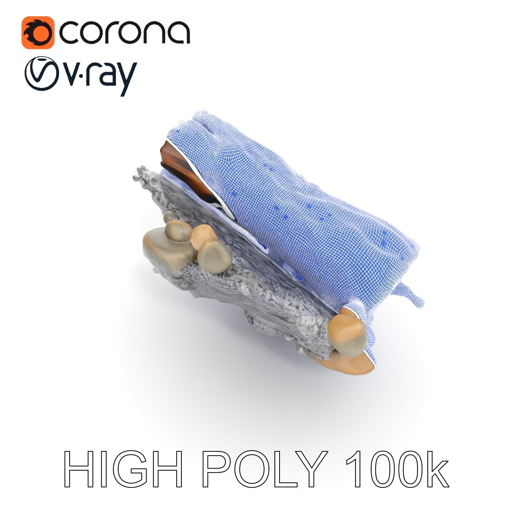 Charred Log and Ashes with Rocks Model Pack Texture_35