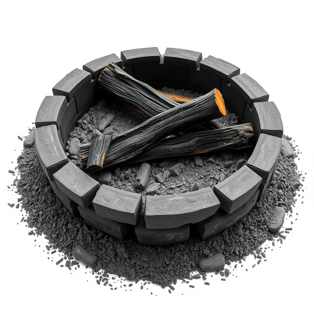 Campfire and Logs Model Pack for Realistic Simulation Low-poly 3D model_2