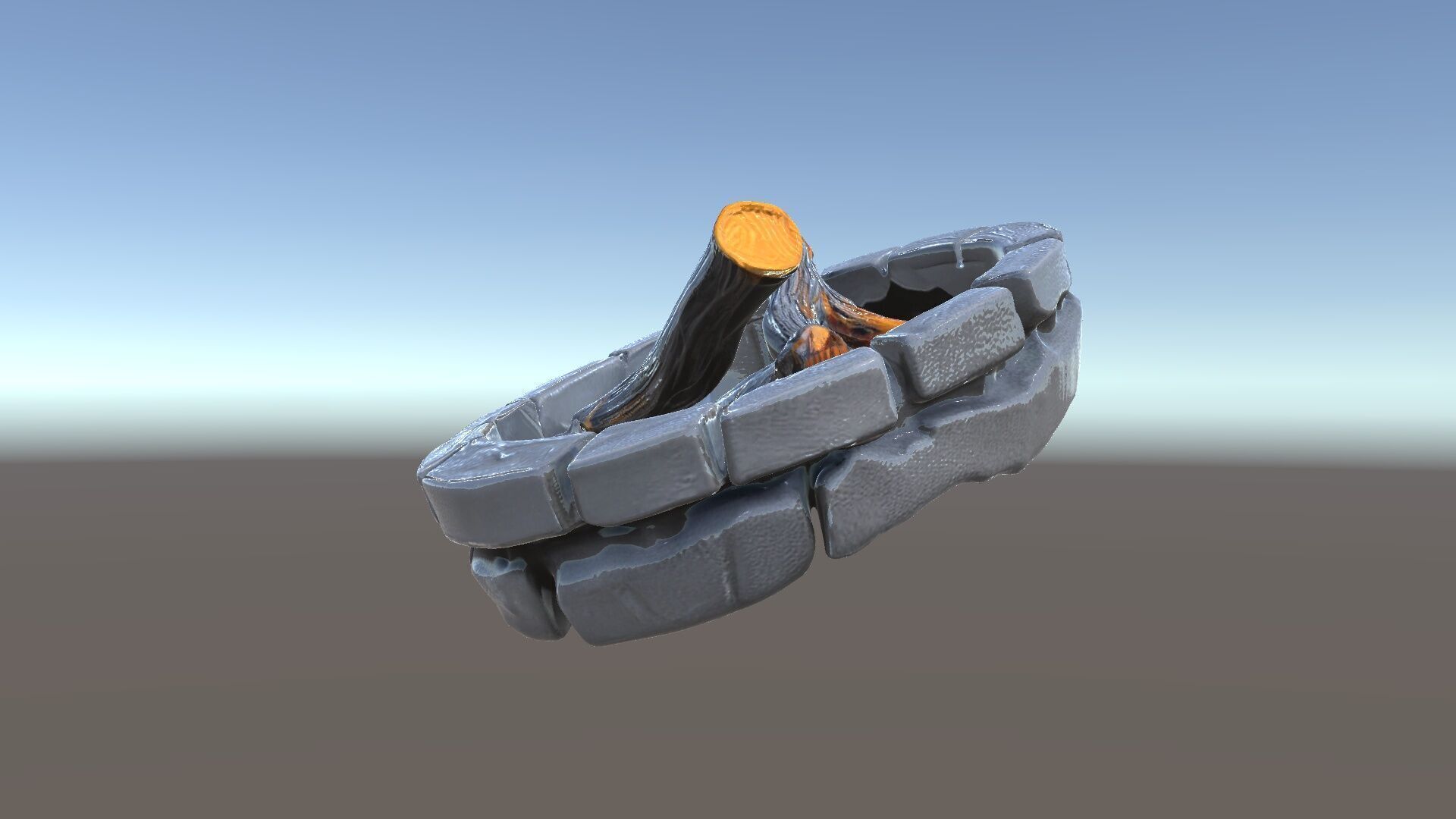 Campfire and Logs Model Pack for Realistic Simulation Low-poly 3D model_5