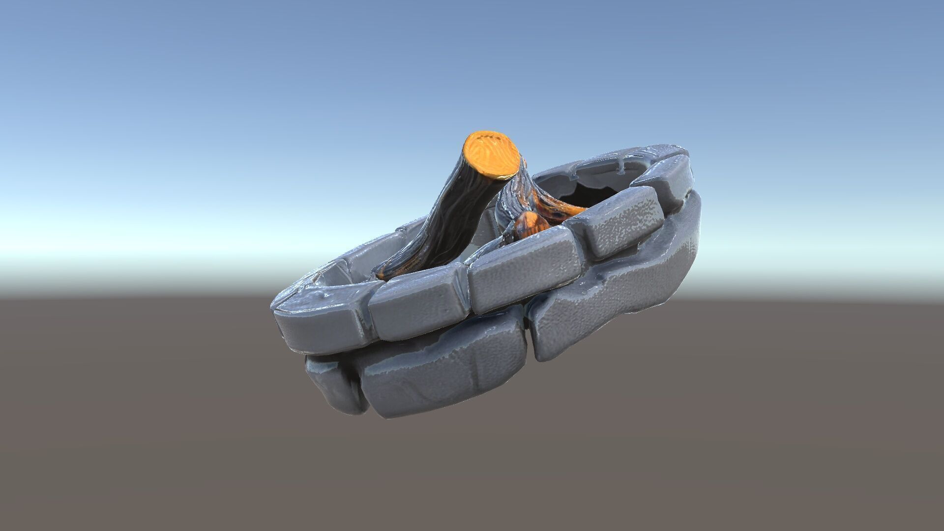 Campfire and Logs Model Pack for Realistic Simulation Low-poly 3D model_33