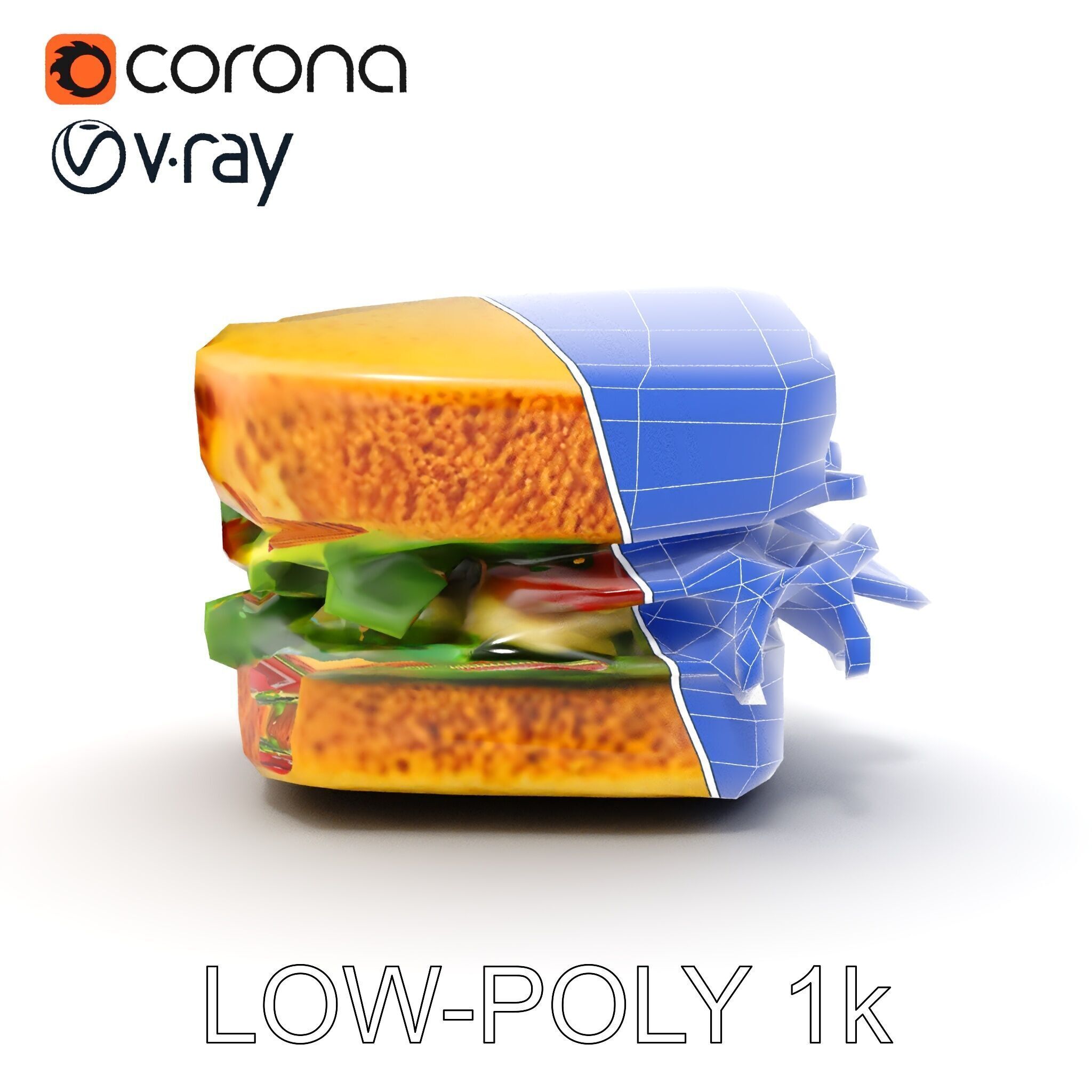 BLT Sandwich D Model Pack Low-poly 3D model_20