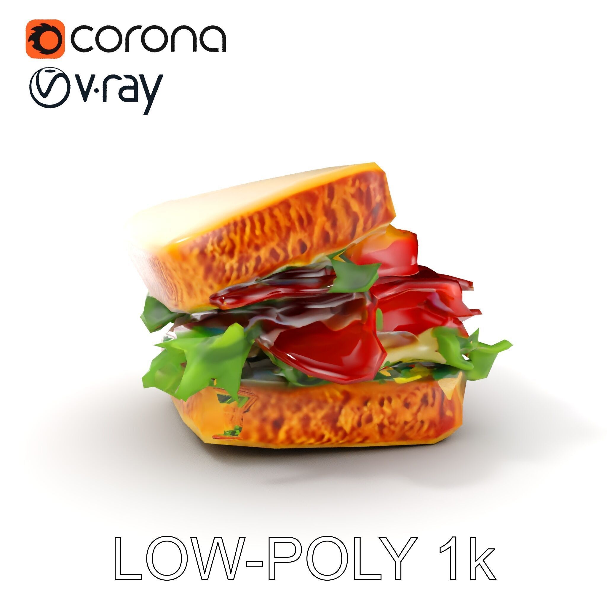 BLT Sandwich D Model Pack Low-poly 3D model_17