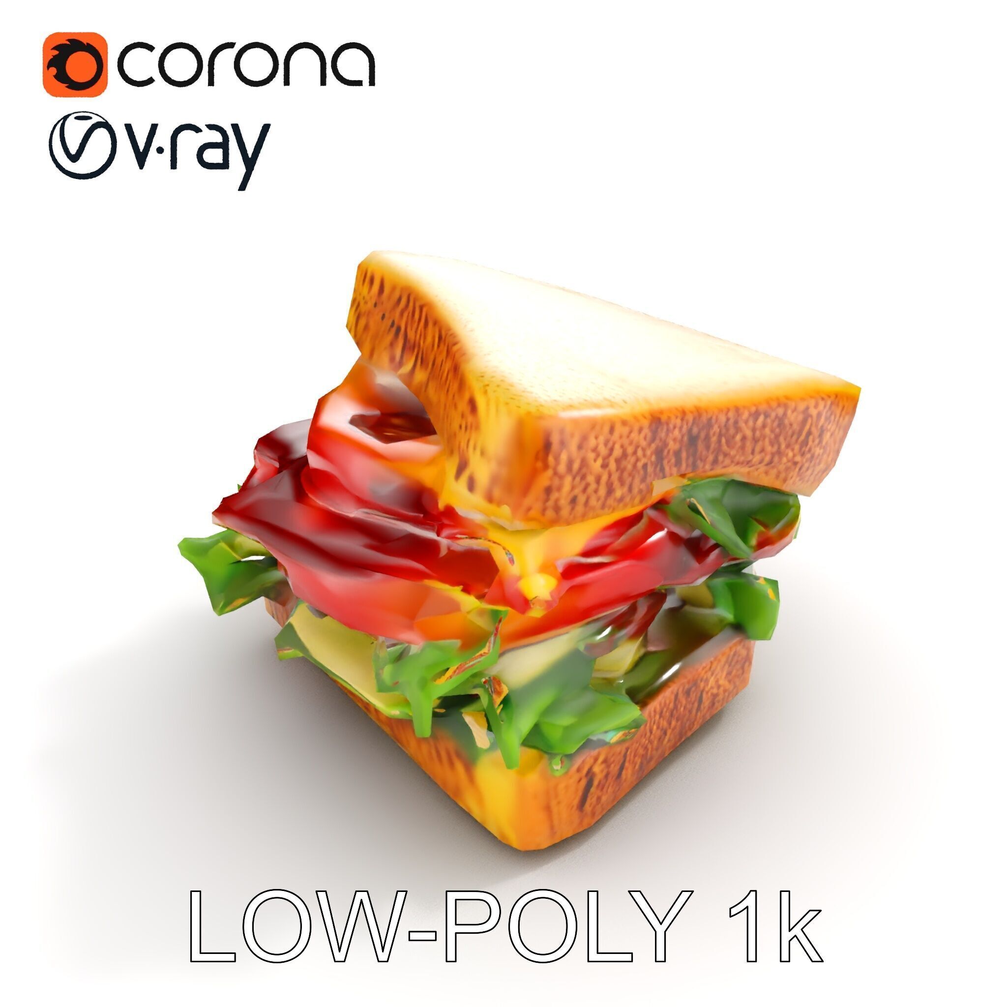 BLT Sandwich D Model Pack Low-poly 3D model_11
