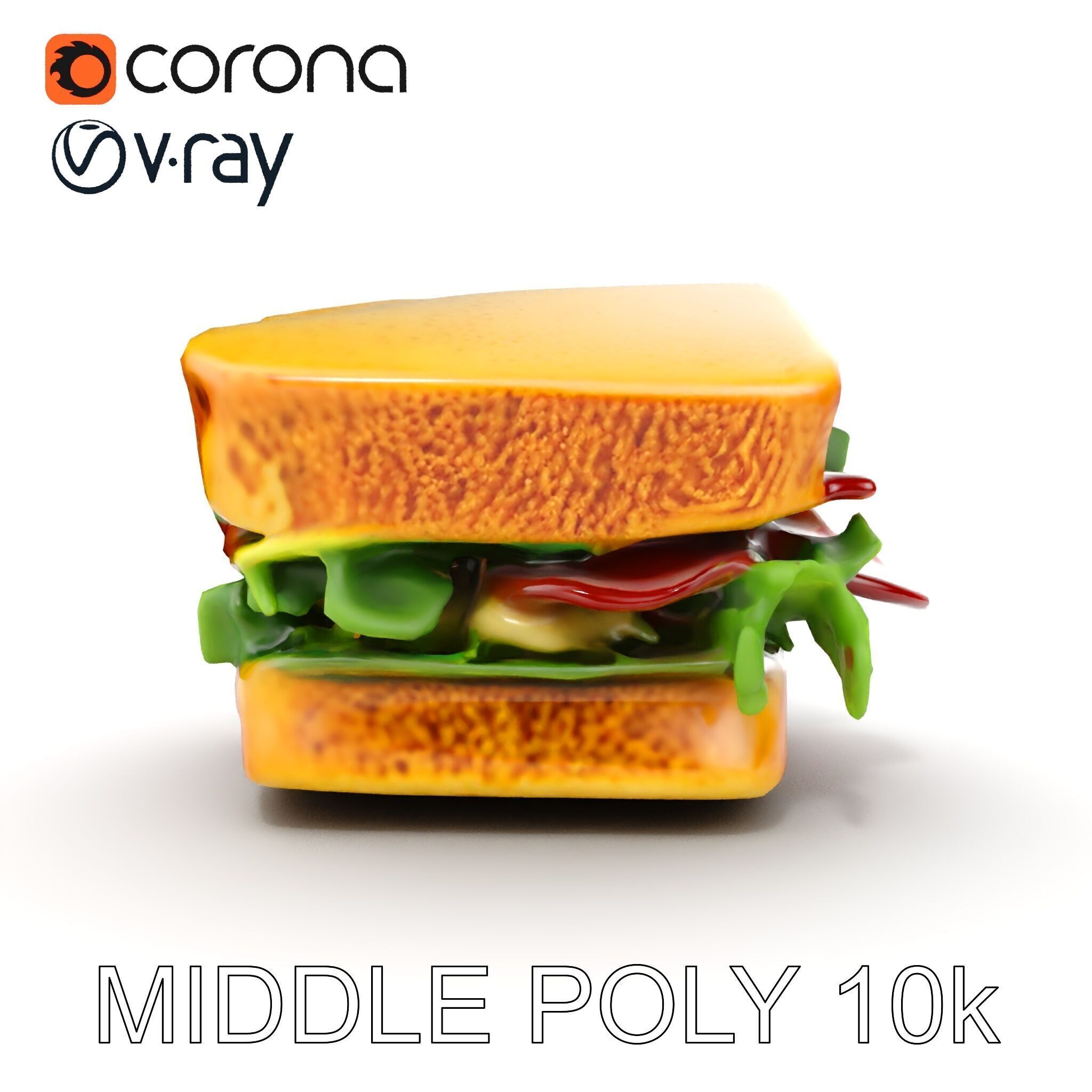 BLT Sandwich D Model Pack Low-poly 3D model_19
