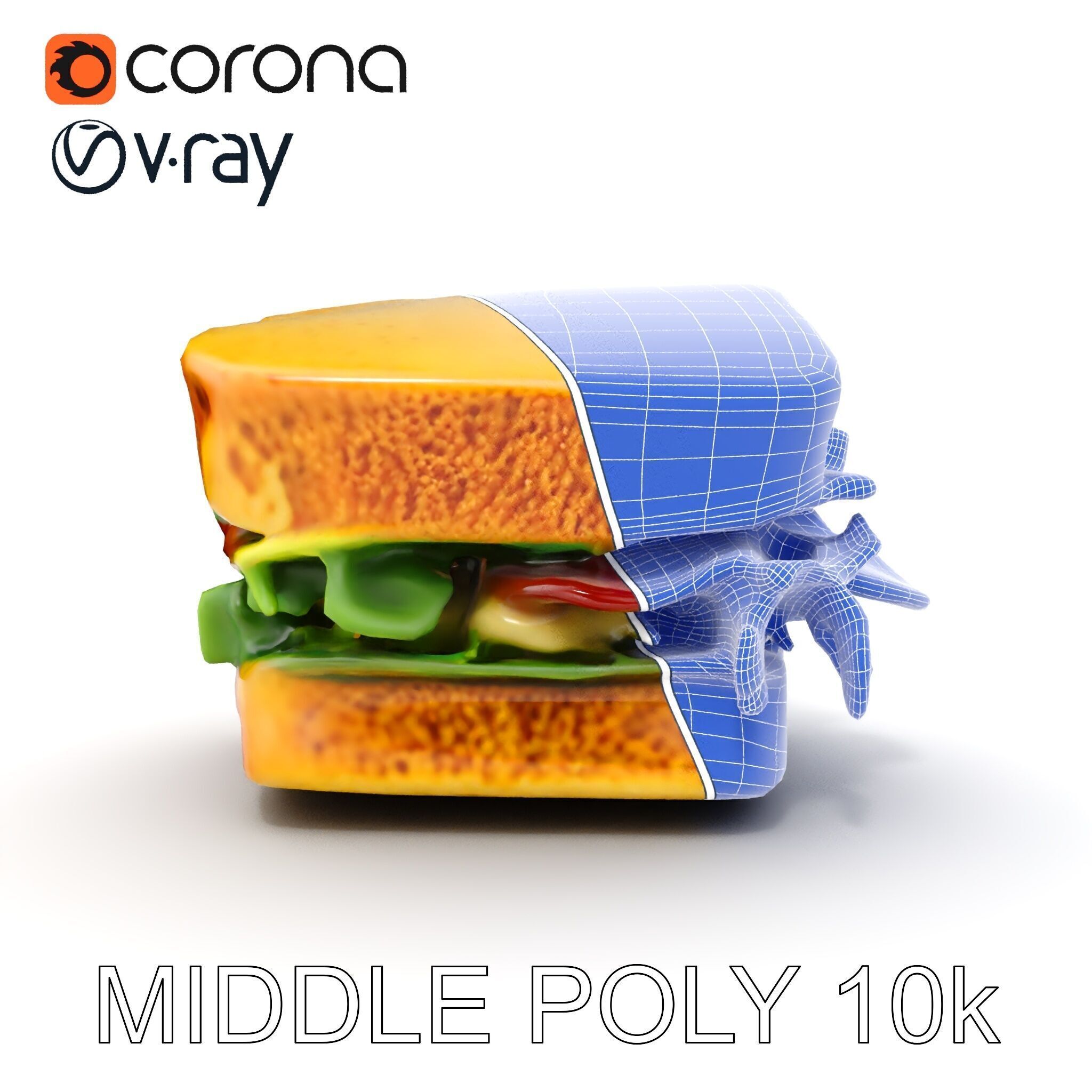 BLT Sandwich D Model Pack Low-poly 3D model_28