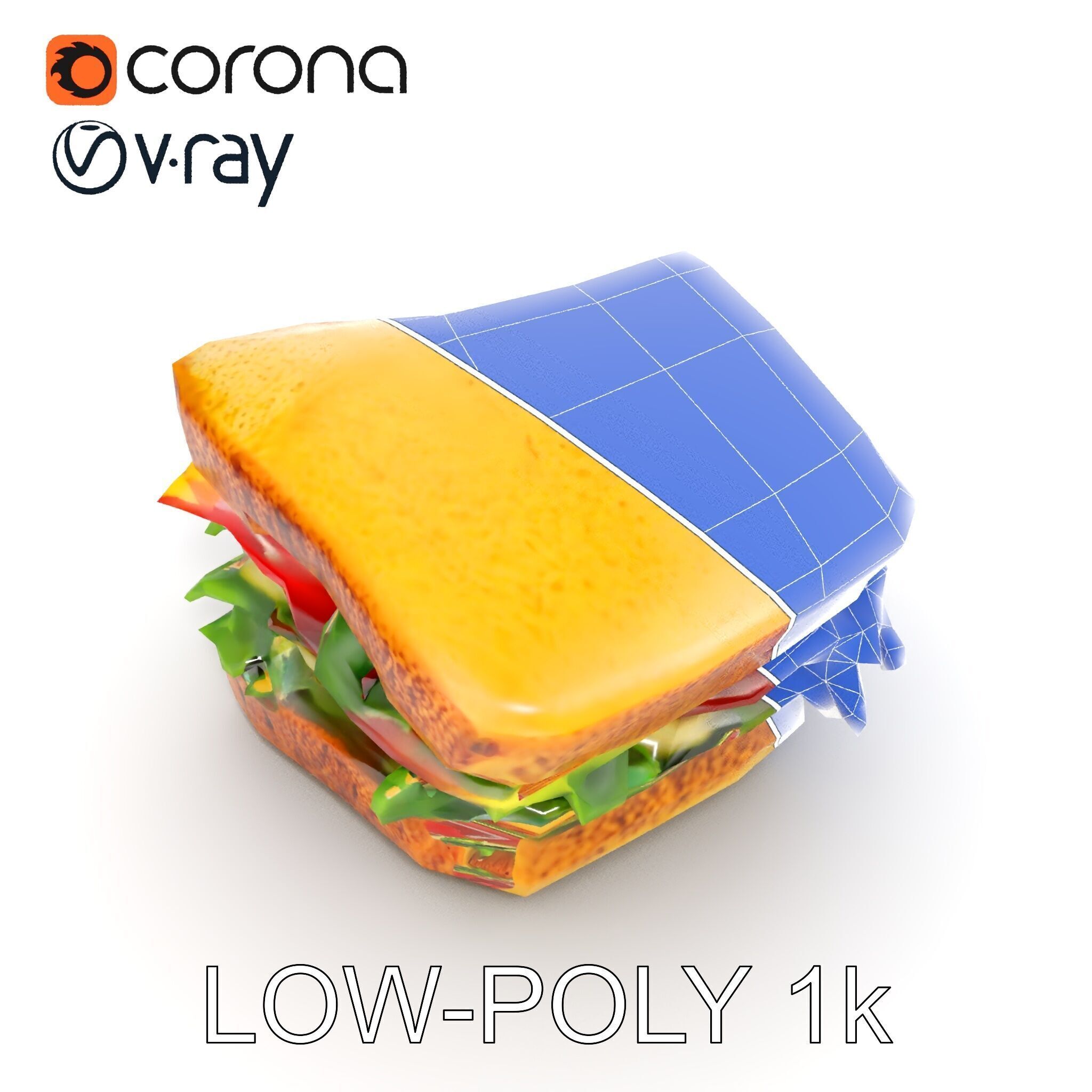 BLT Sandwich D Model Pack Low-poly 3D model_29