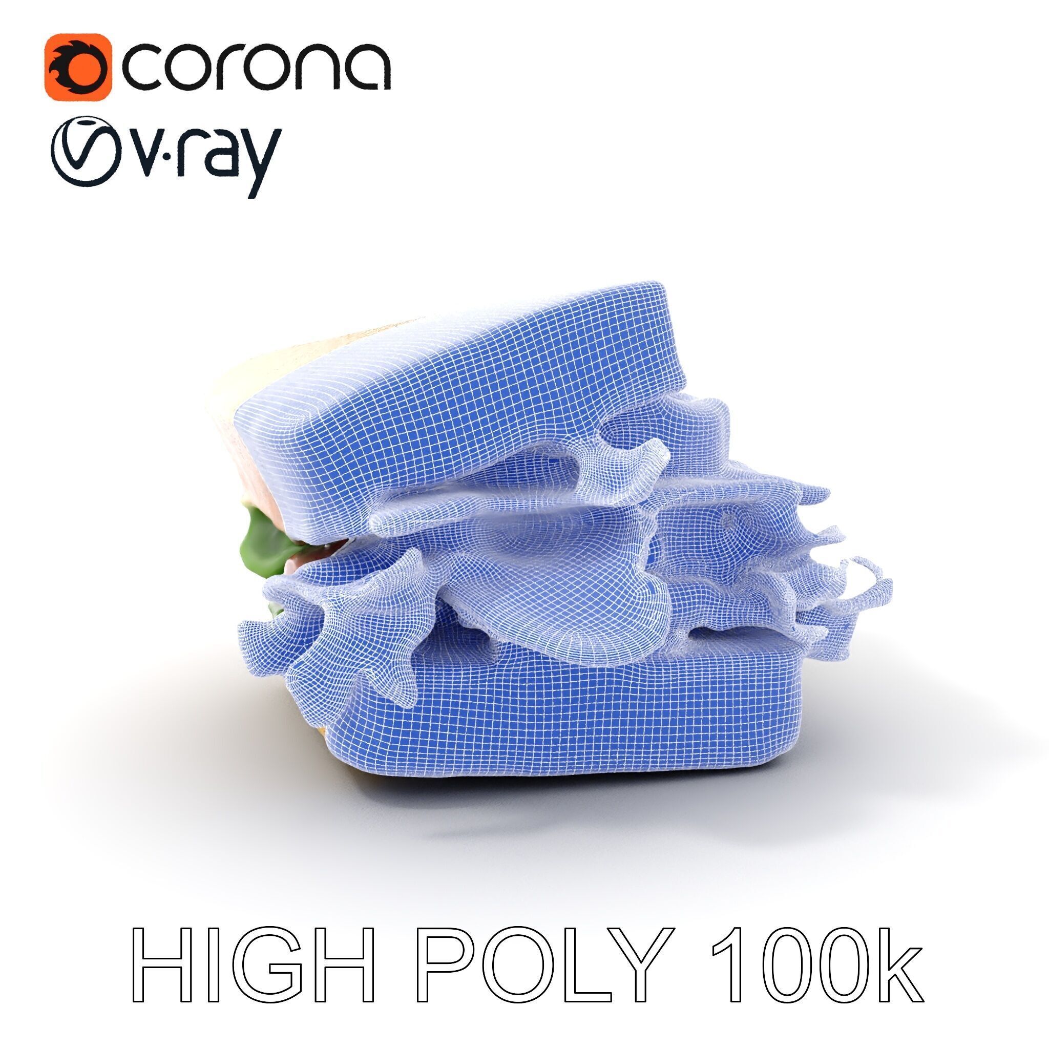 BLT Sandwich D Model Pack Low-poly 3D model_4