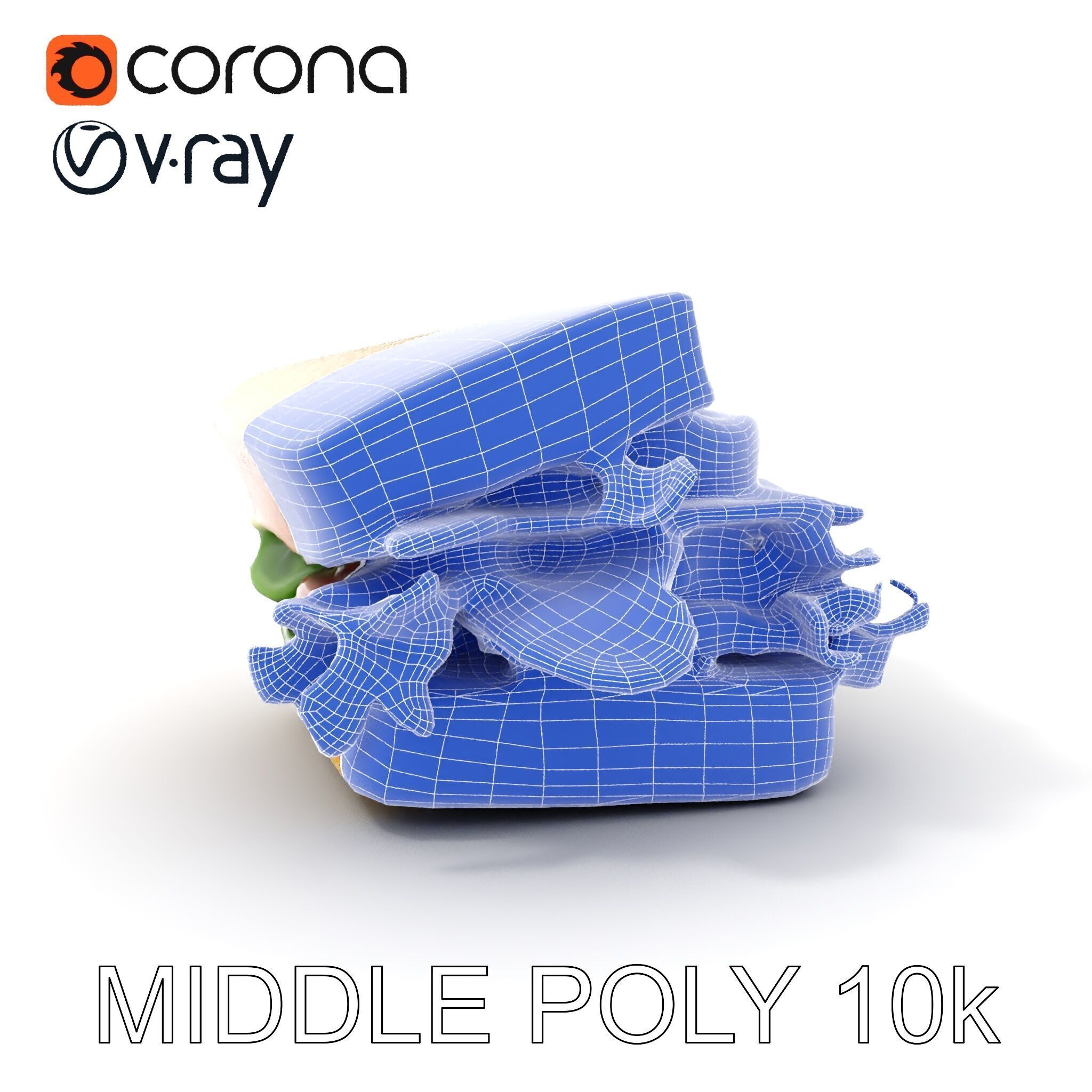 BLT Sandwich D Model Pack Low-poly 3D model_8