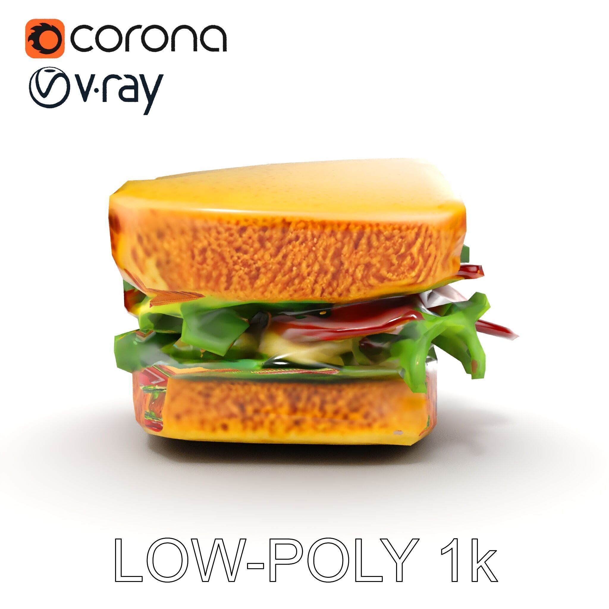 BLT Sandwich D Model Pack Low-poly 3D model_14