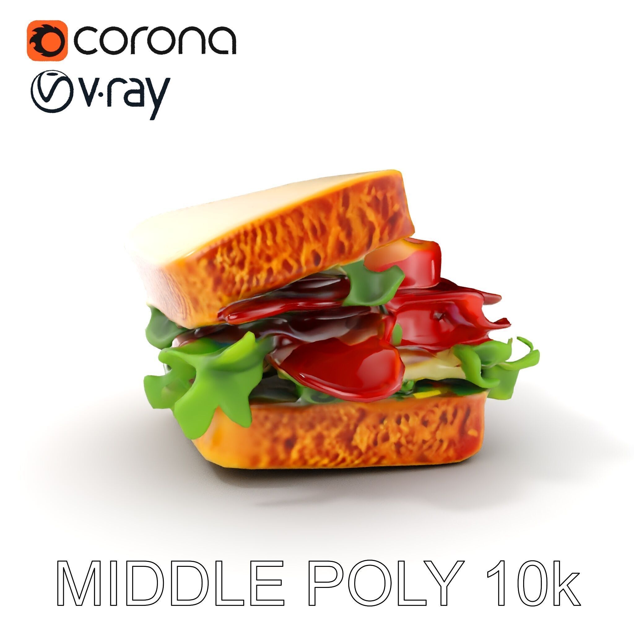 BLT Sandwich D Model Pack Low-poly 3D model_13
