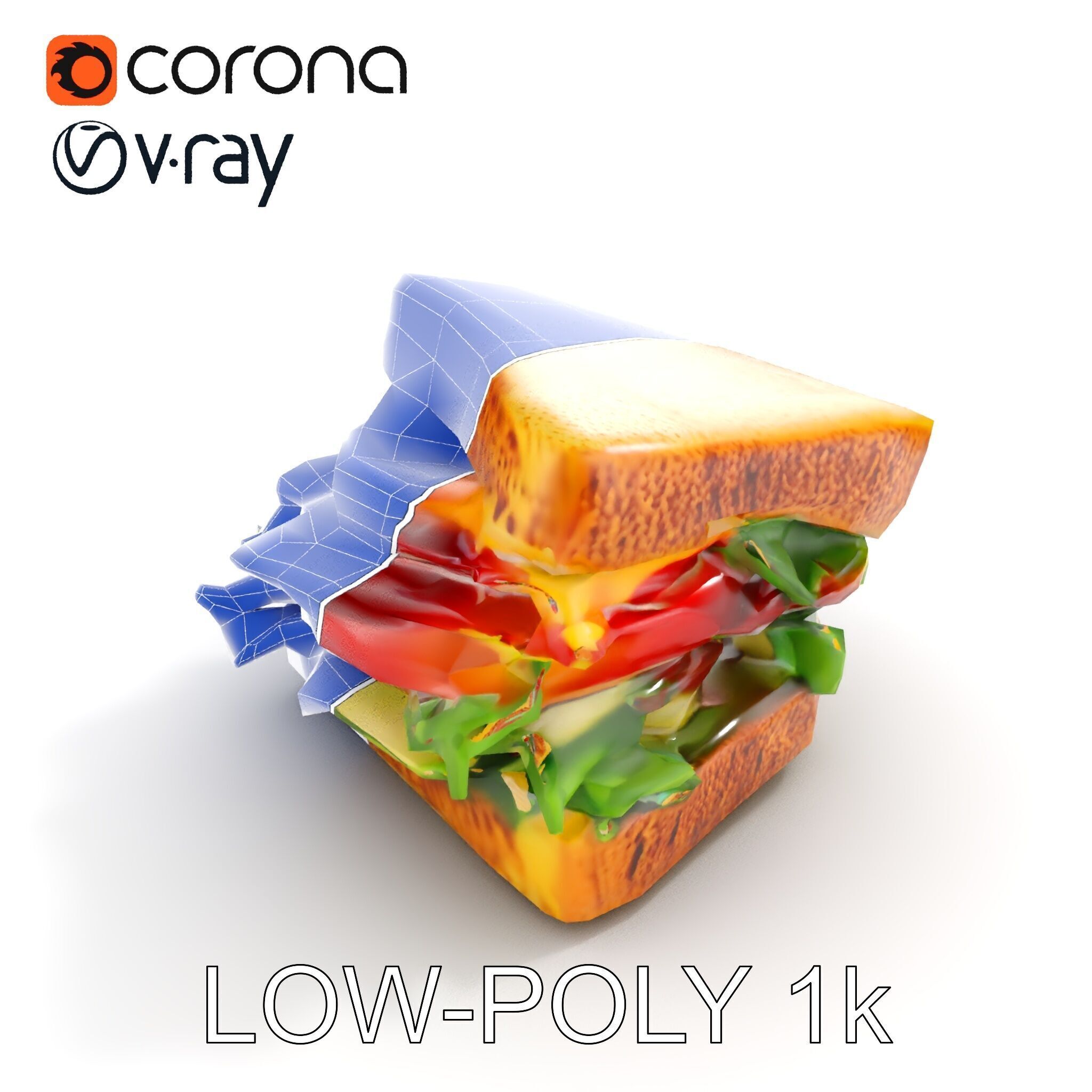 BLT Sandwich D Model Pack Low-poly 3D model_23