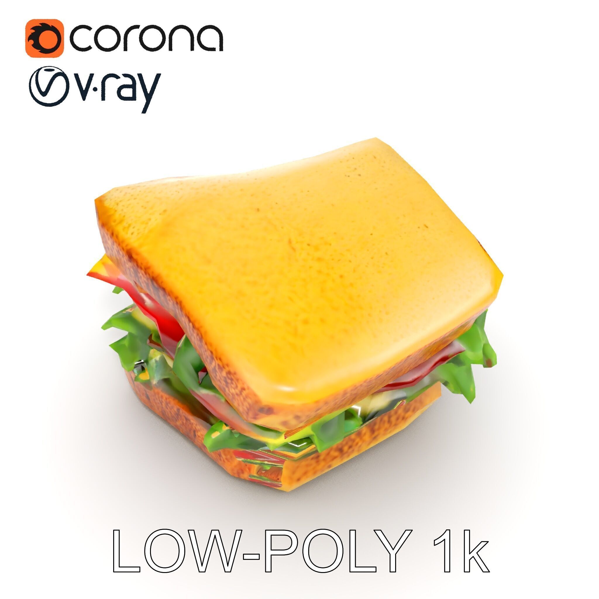 BLT Sandwich D Model Pack Low-poly 3D model_9