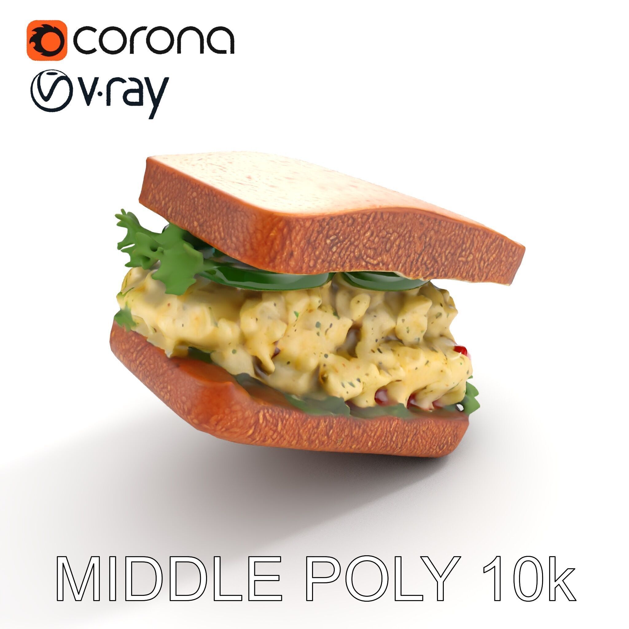 Chicken Salad Sandwich D Model Pack for Realistic Rendering Low-poly 3D model_6
