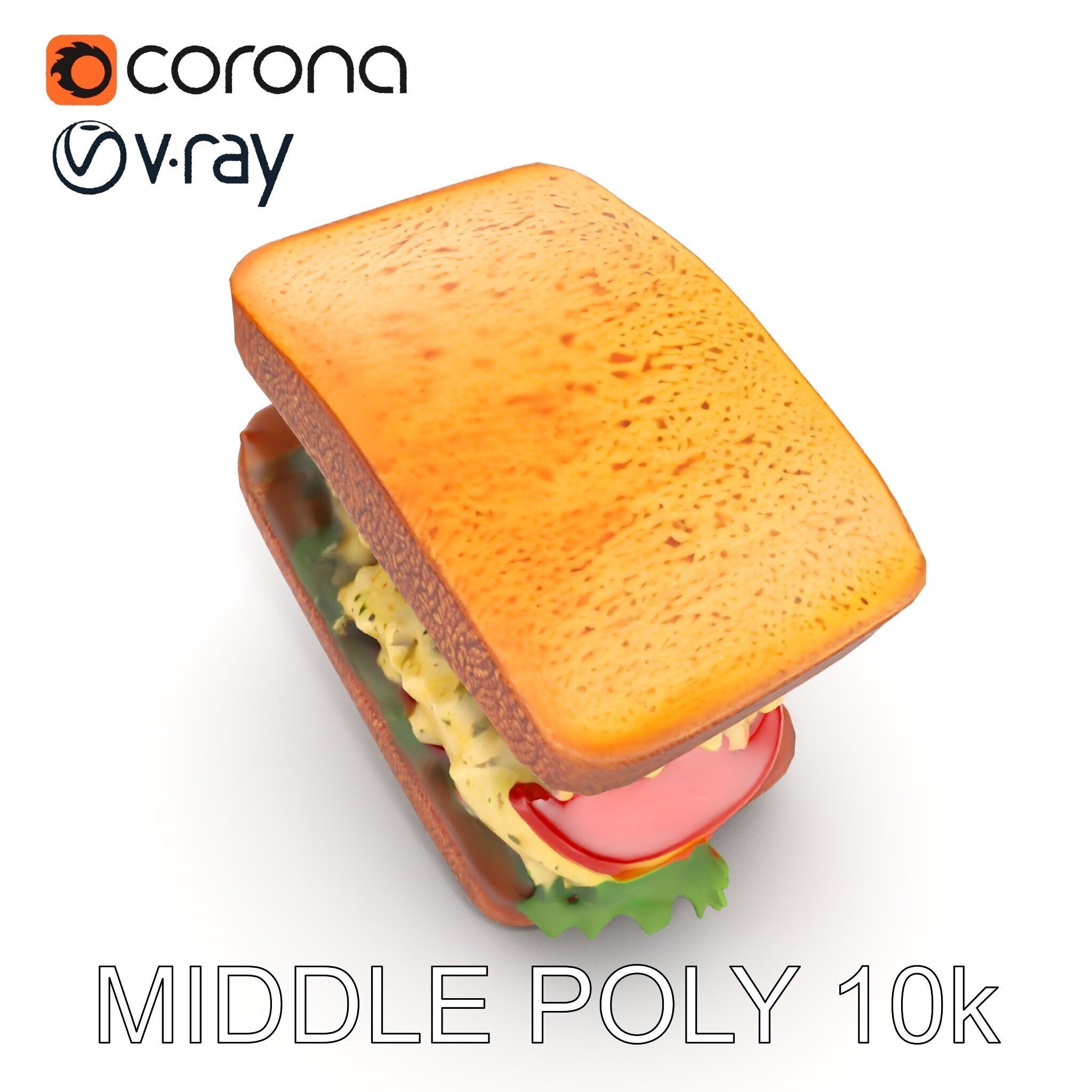 Chicken Salad Sandwich D Model Pack for Realistic Rendering Low-poly 3D model_8