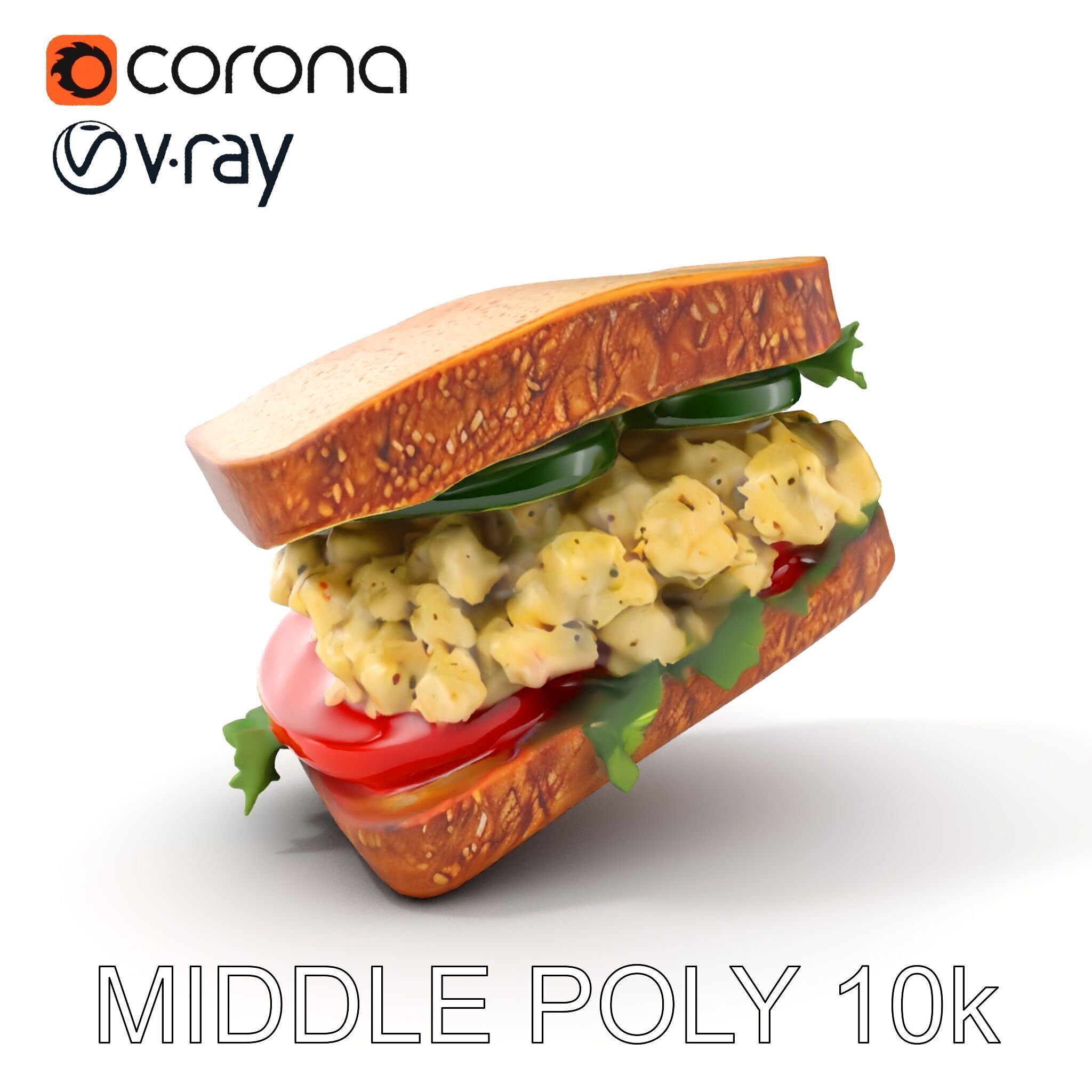 Chicken Salad Sandwich D Model Pack for Realistic Rendering Low-poly 3D model_13