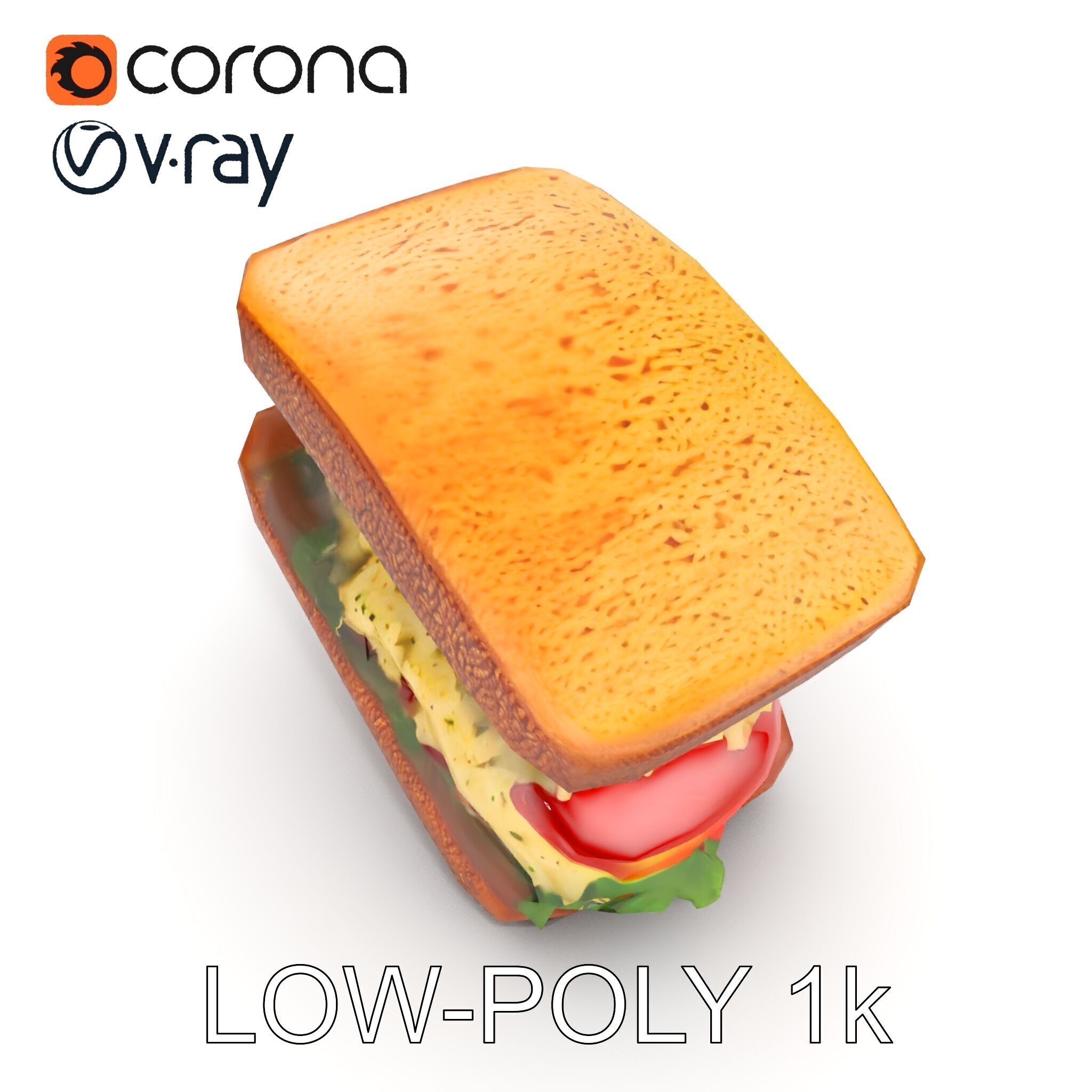 Chicken Salad Sandwich D Model Pack for Realistic Rendering Low-poly 3D model_12