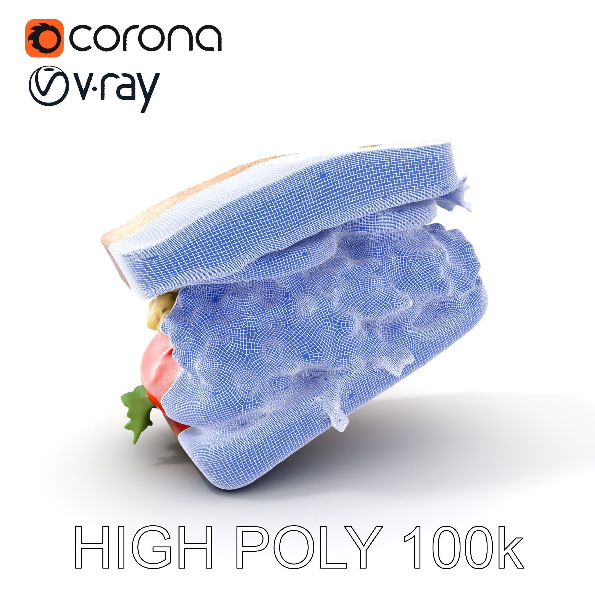 Chicken Salad Sandwich D Model Pack for Realistic Rendering Low-poly 3D model_4