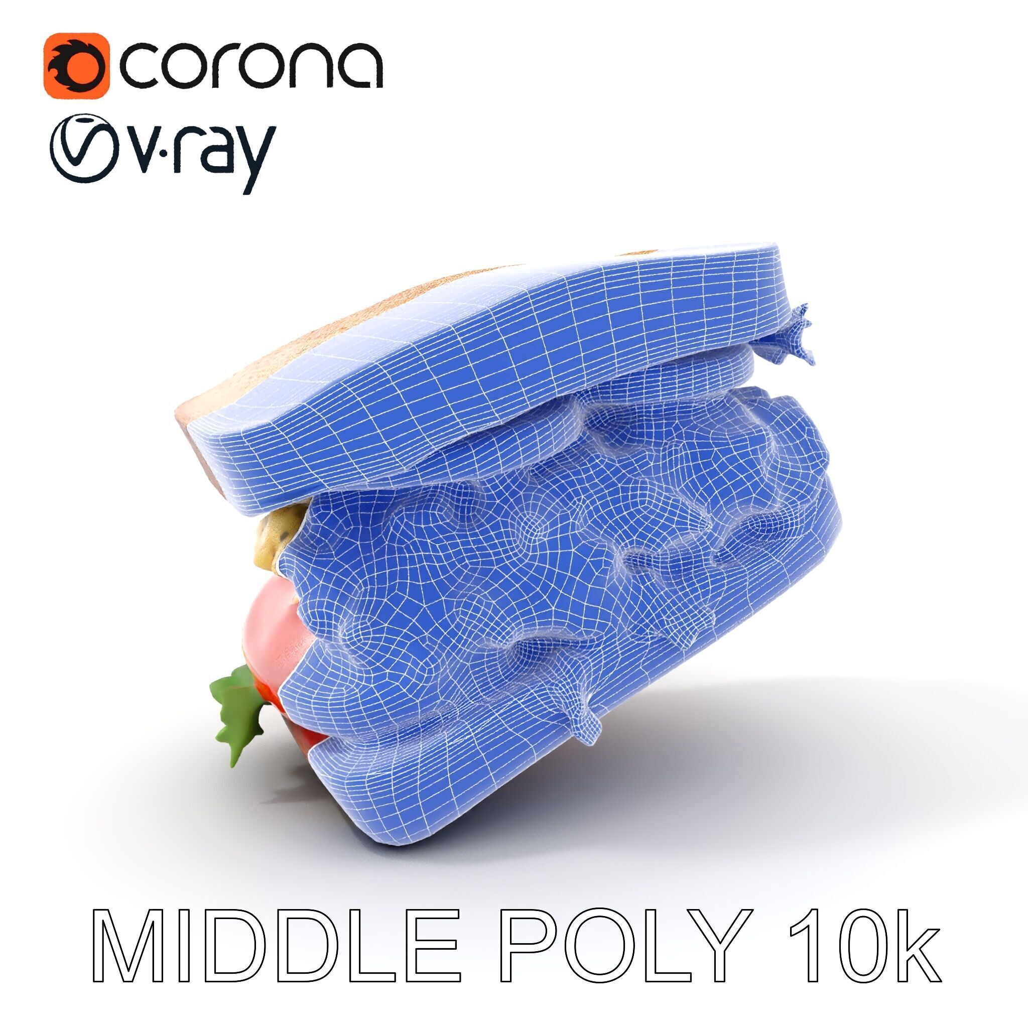 Chicken Salad Sandwich D Model Pack for Realistic Rendering Low-poly 3D model_19