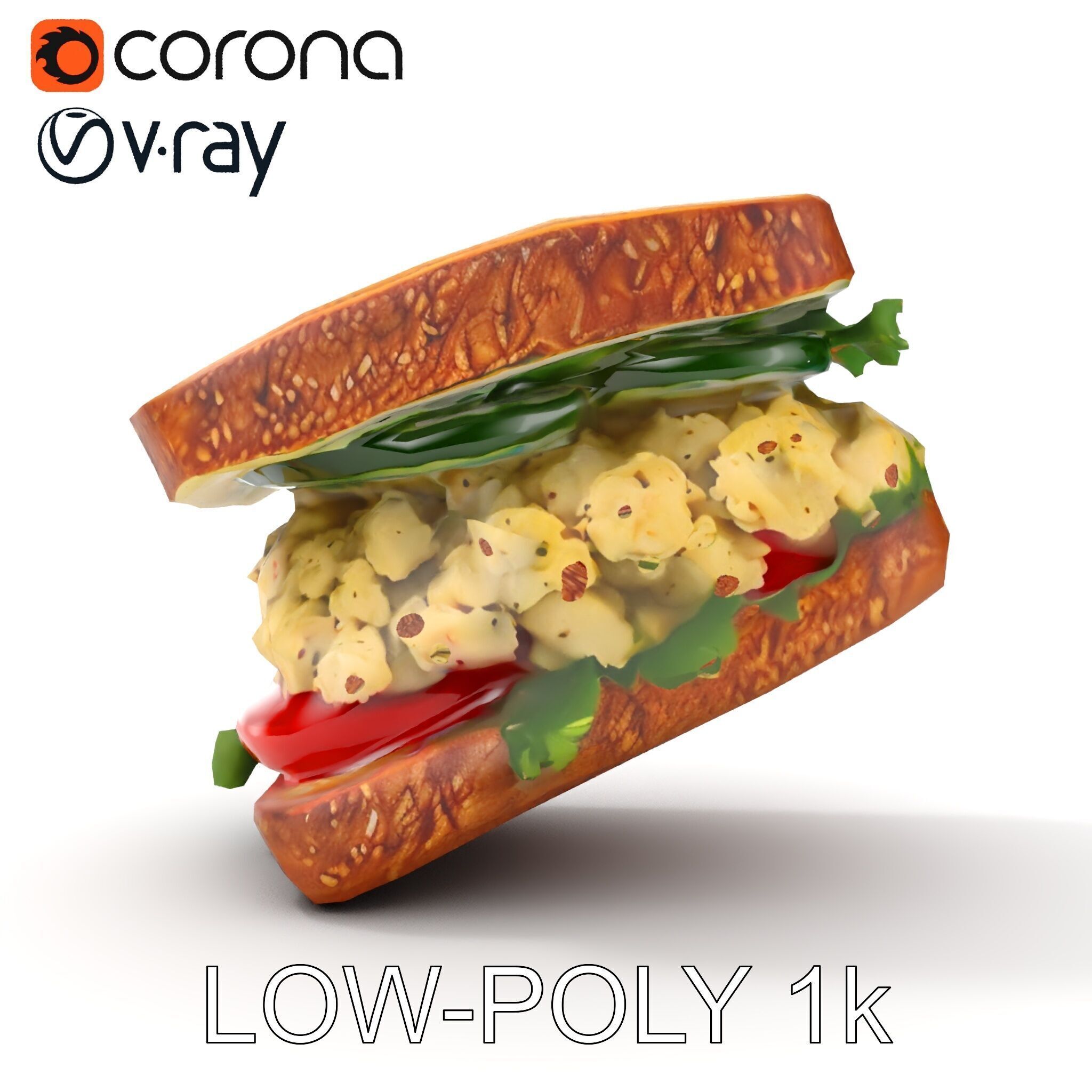 Chicken Salad Sandwich D Model Pack for Realistic Rendering Low-poly 3D model_22