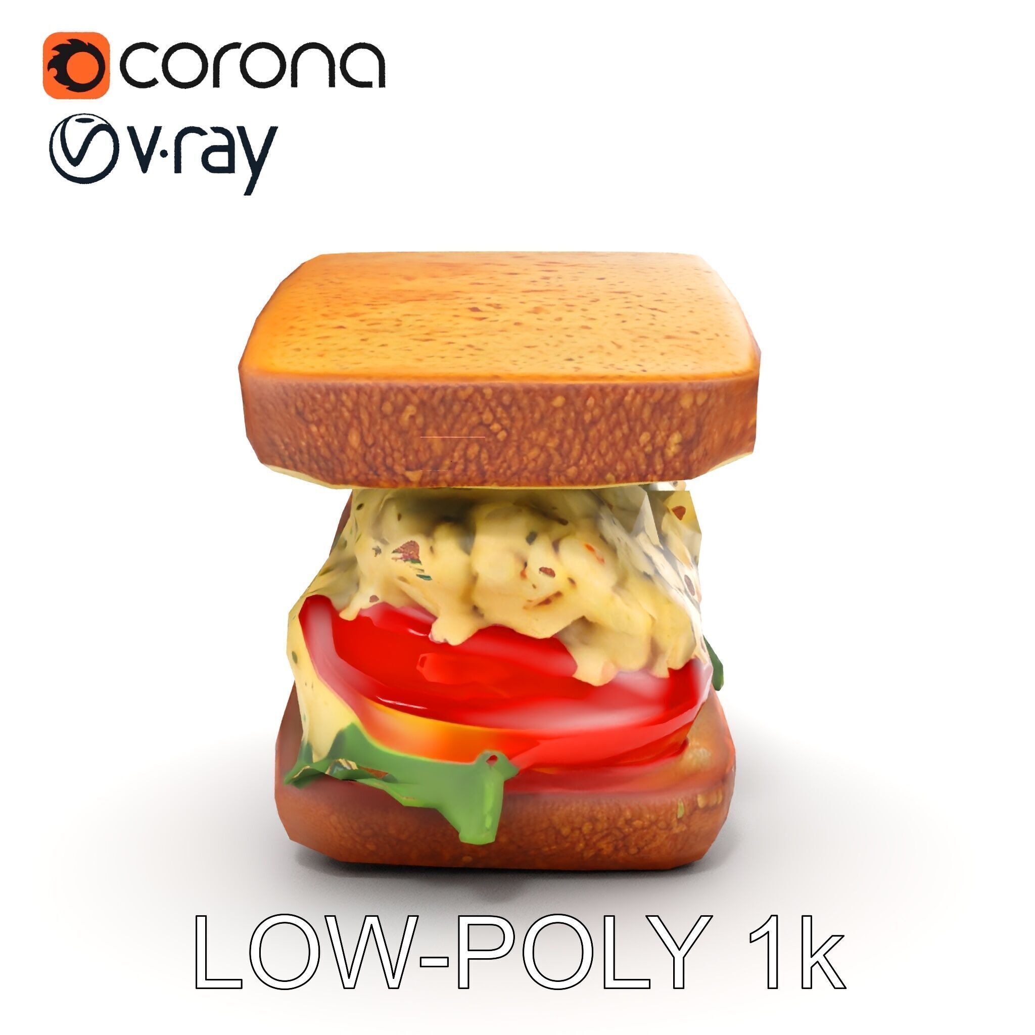 Chicken Salad Sandwich D Model Pack for Realistic Rendering Low-poly 3D model_17