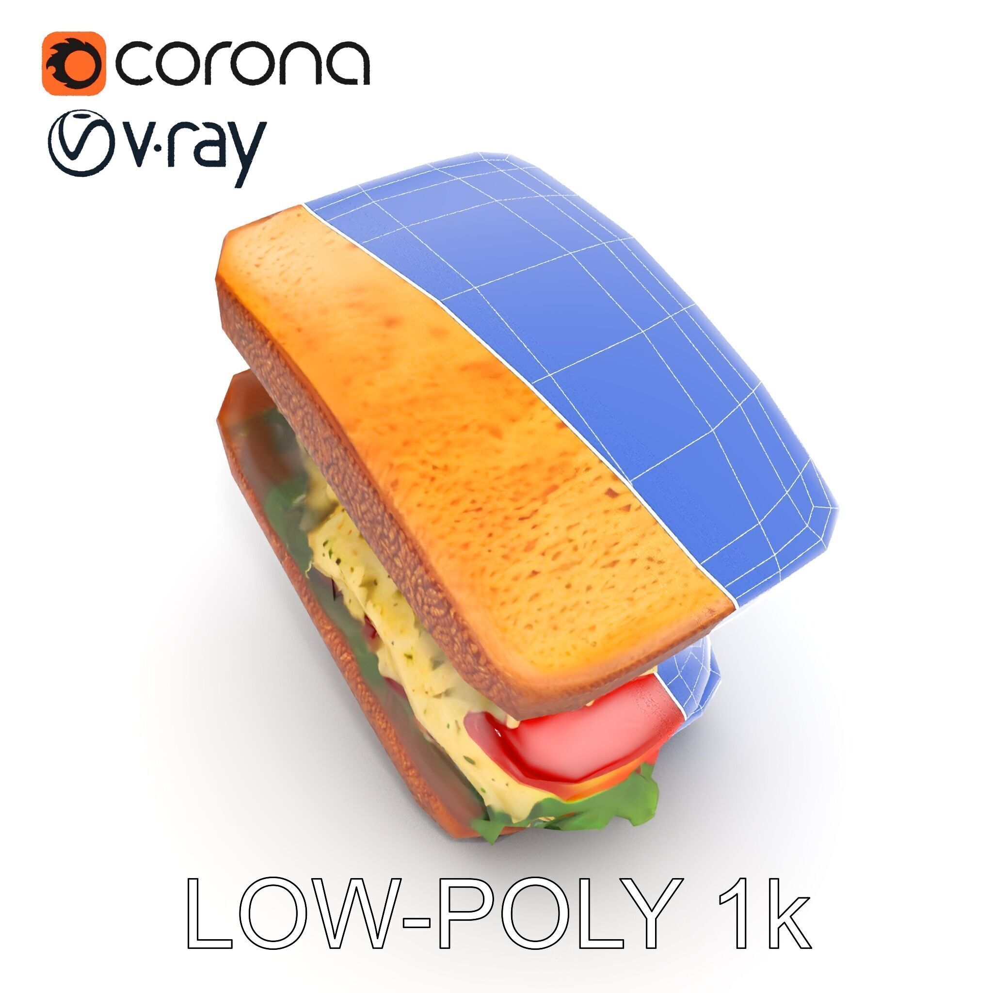 Chicken Salad Sandwich D Model Pack for Realistic Rendering Low-poly 3D model_28