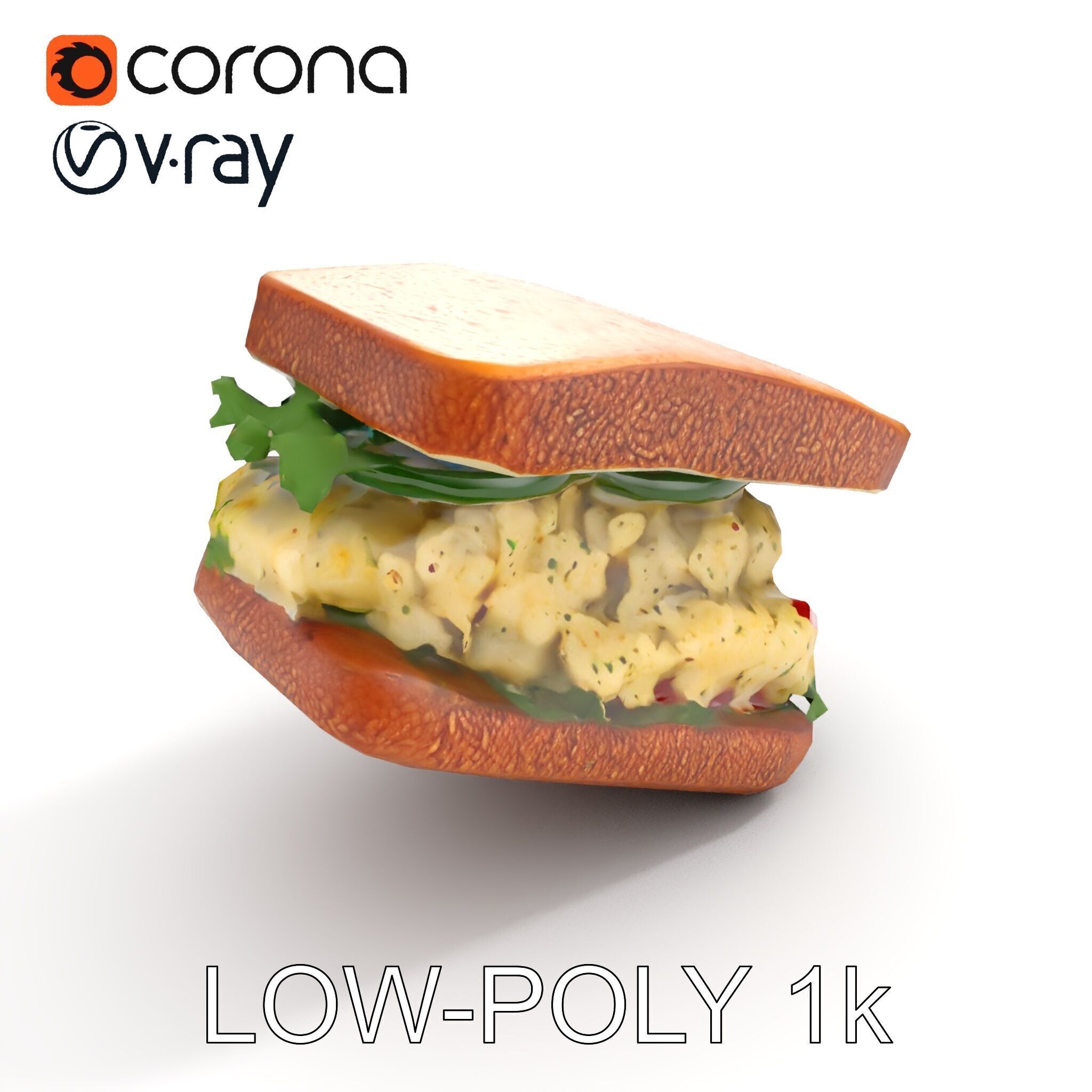 Chicken Salad Sandwich D Model Pack for Realistic Rendering Low-poly 3D model_14