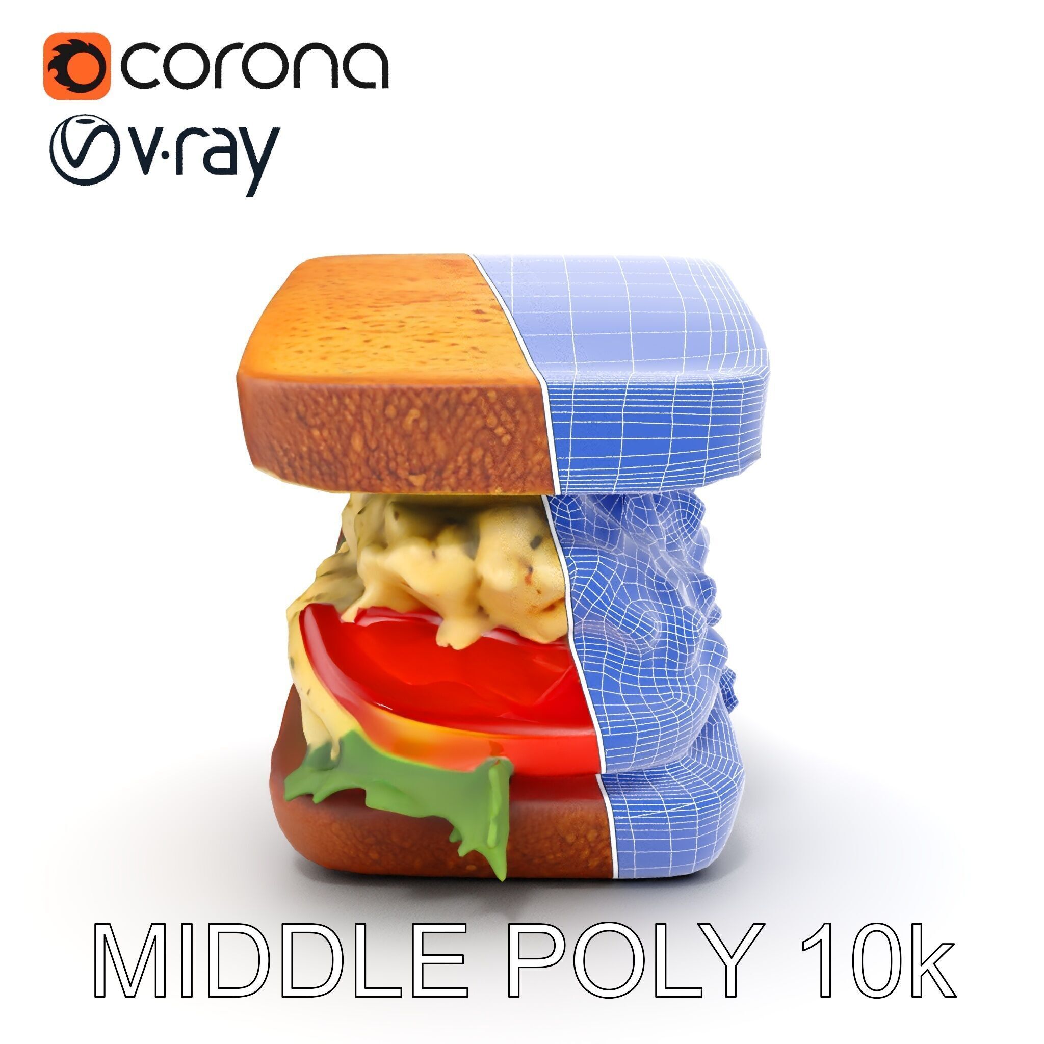 Chicken Salad Sandwich D Model Pack for Realistic Rendering Low-poly 3D model_30