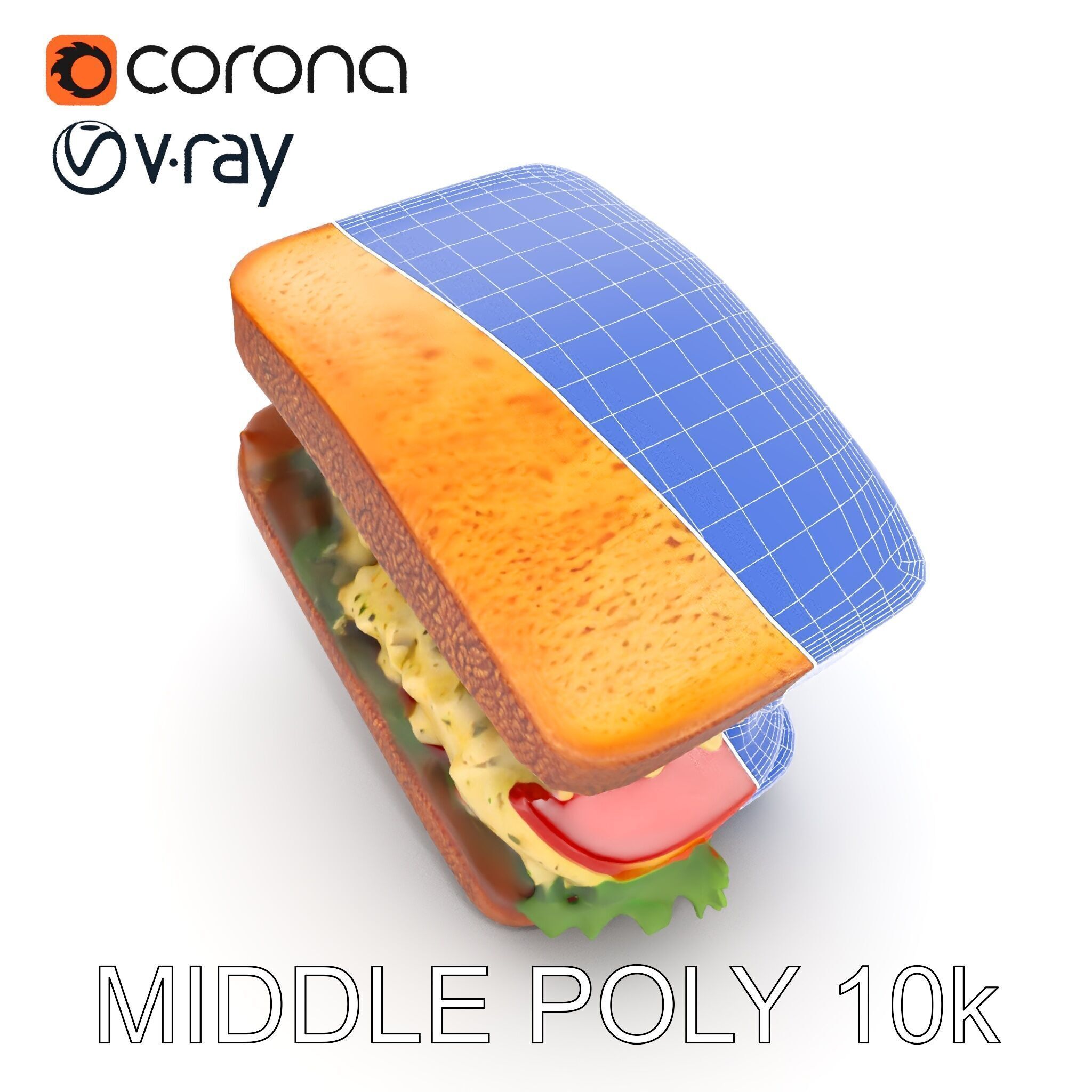 Chicken Salad Sandwich D Model Pack for Realistic Rendering Low-poly 3D model_21