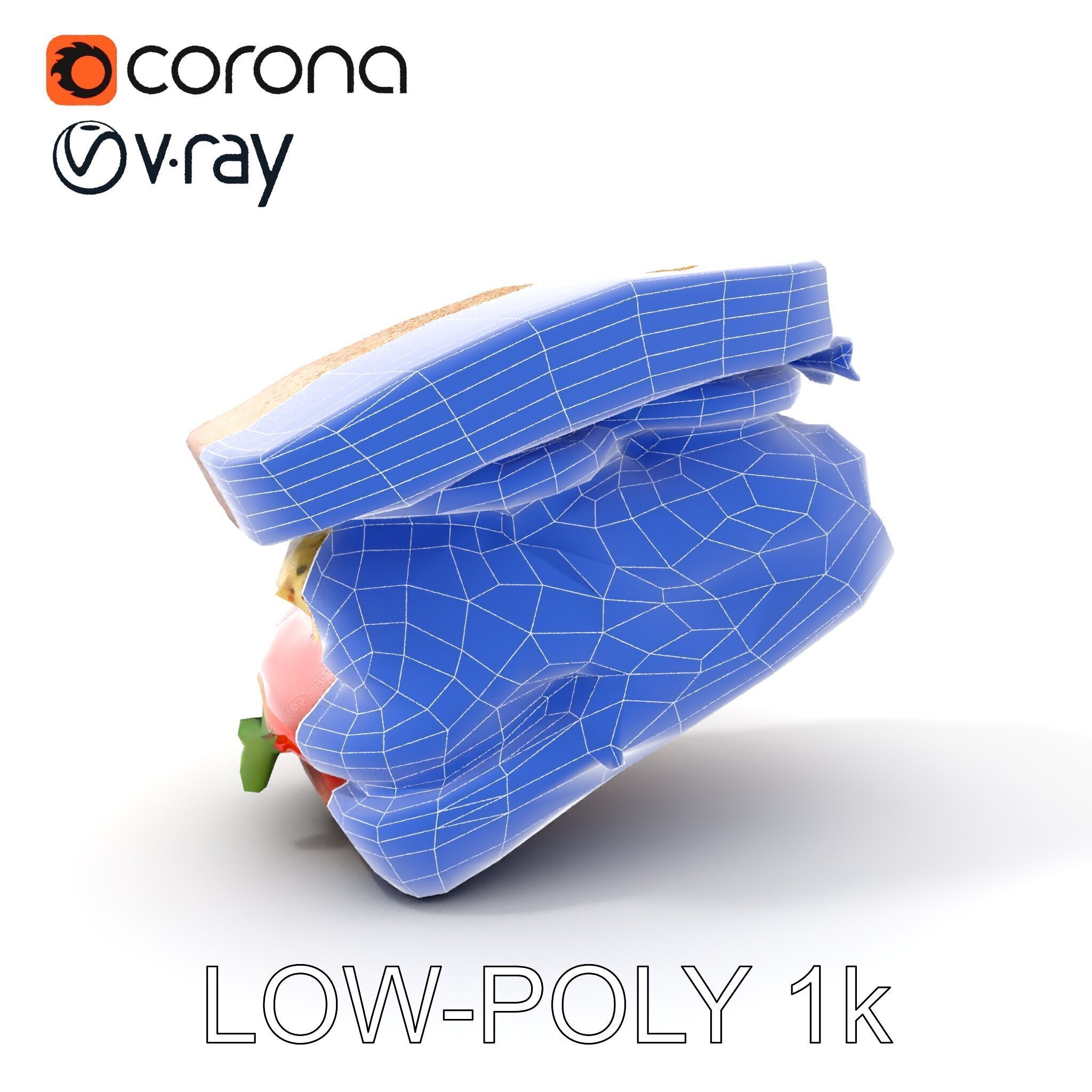 Chicken Salad Sandwich D Model Pack for Realistic Rendering Low-poly 3D model_9