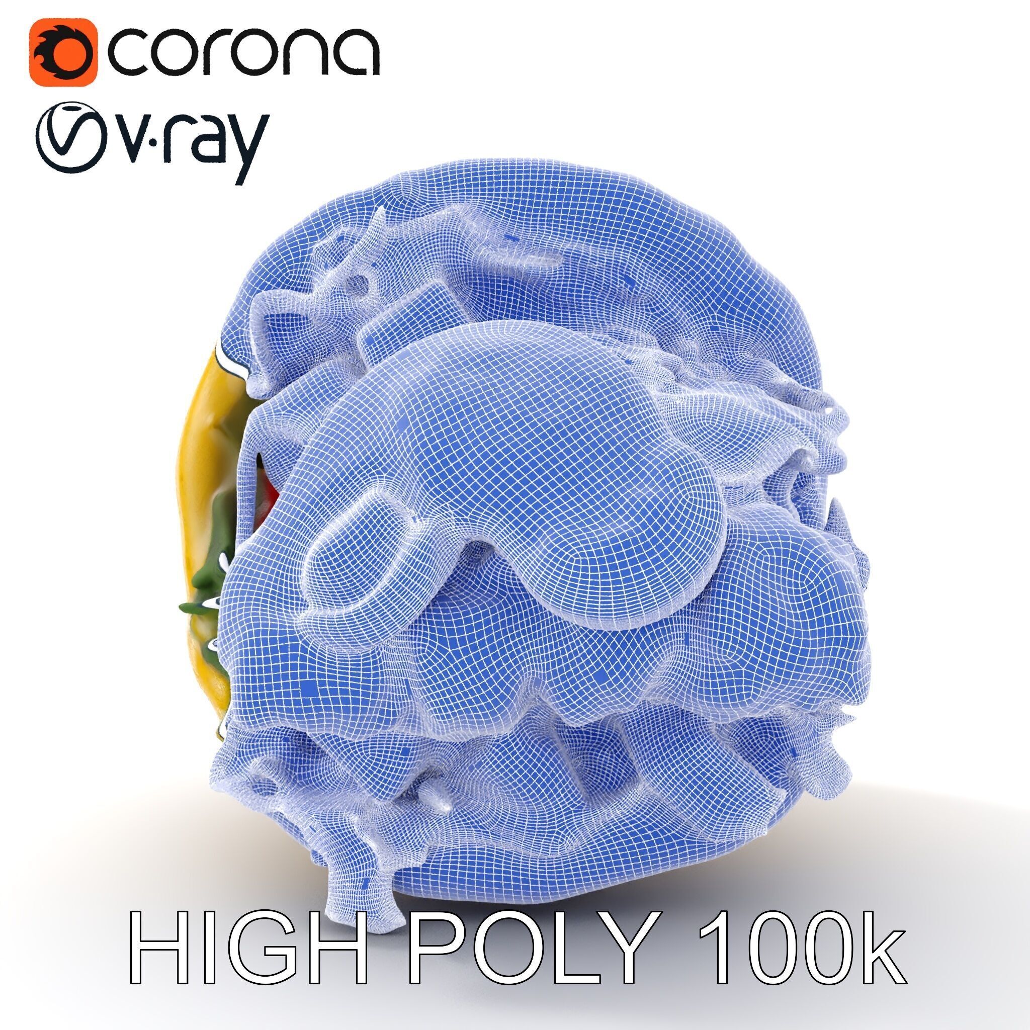 Tasty Shawarma Wrap D Model Pack Low-poly 3D model_32