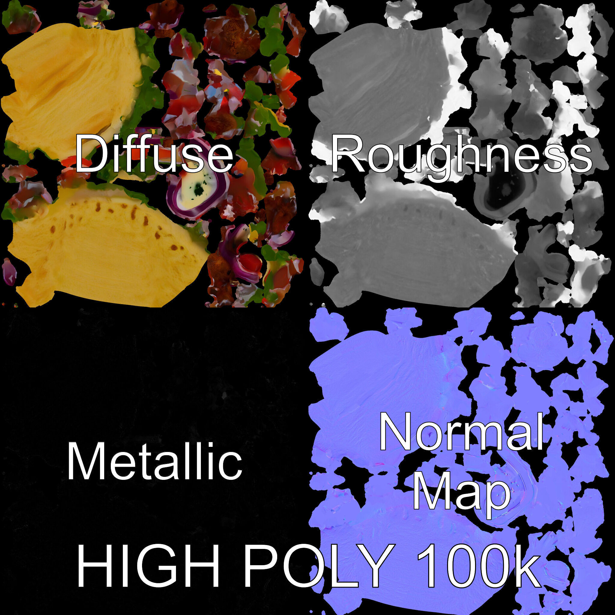 Tasty Shawarma Wrap D Model Pack Low-poly 3D model_3