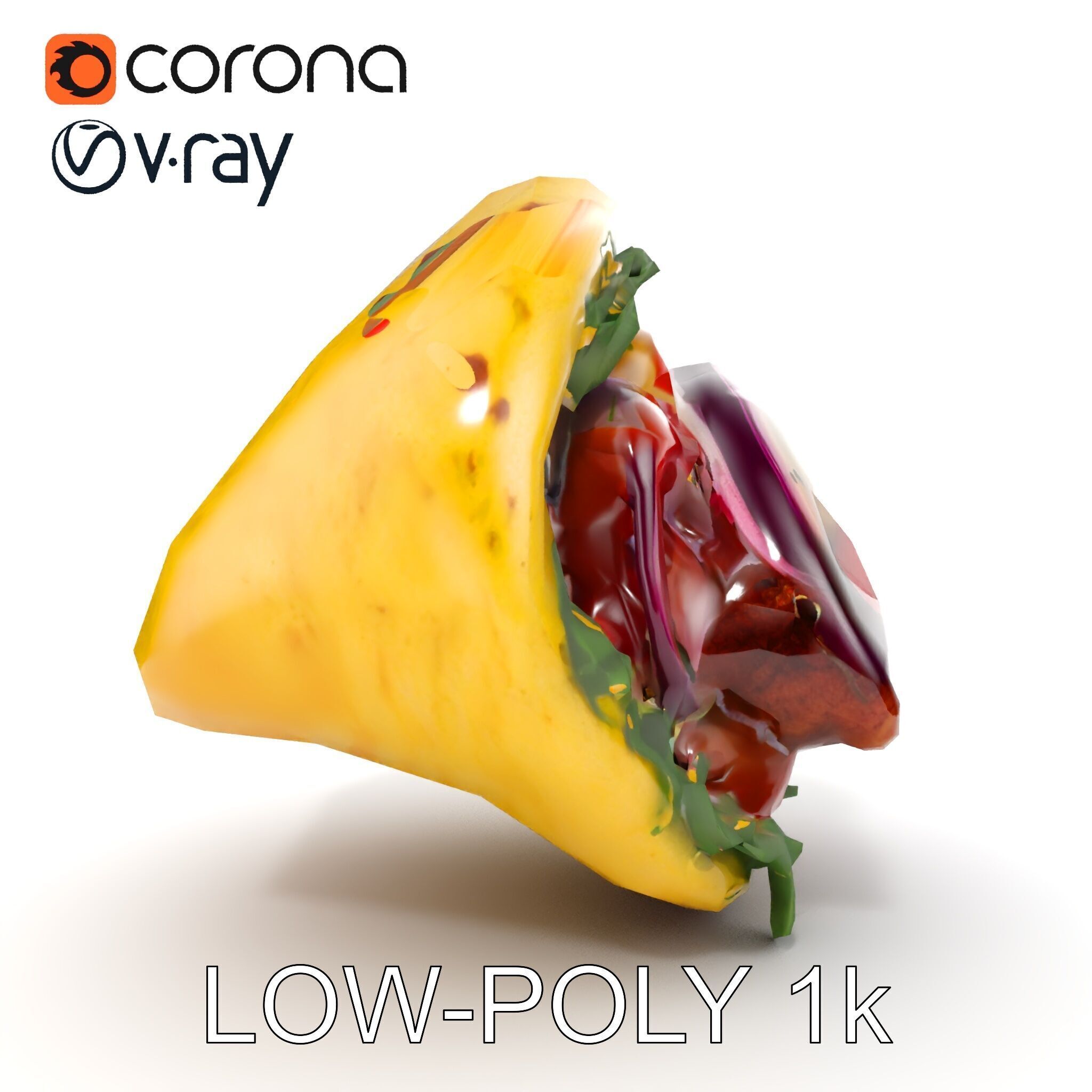 Tasty Shawarma Wrap D Model Pack Low-poly 3D model_22