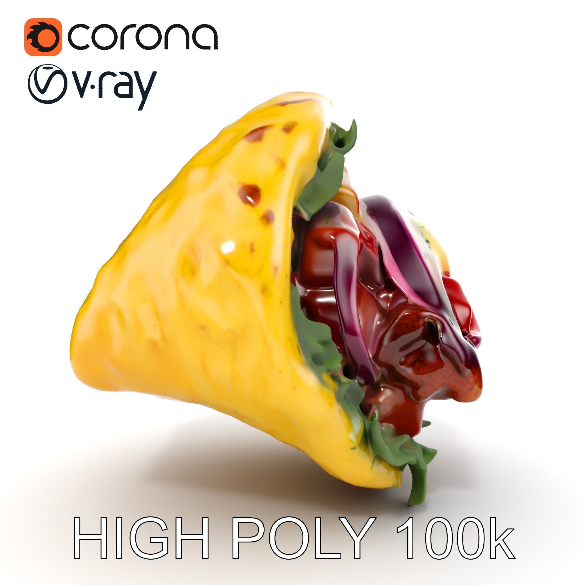 Tasty Shawarma Wrap D Model Pack Low-poly 3D model_12