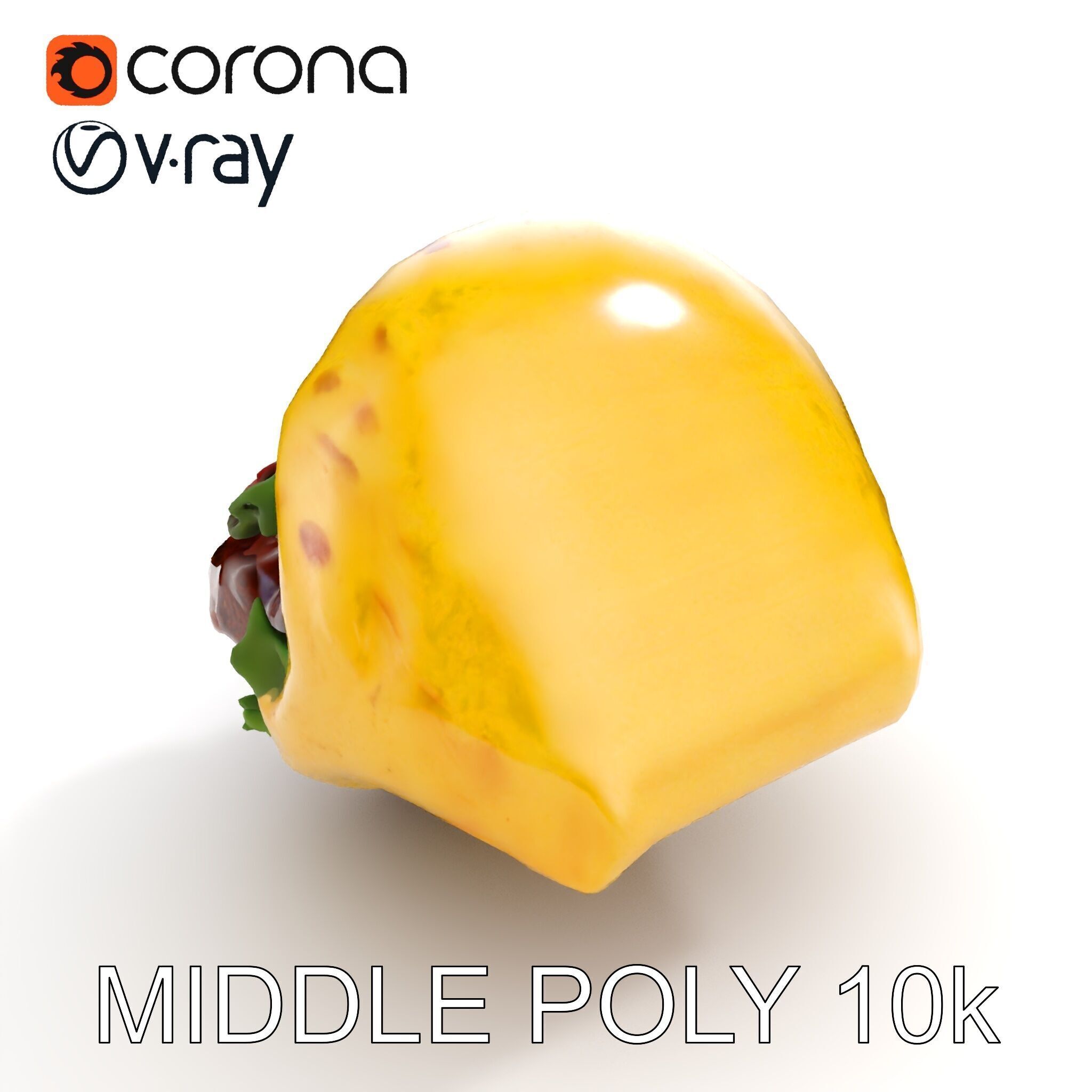 Tasty Shawarma Wrap D Model Pack Low-poly 3D model_10