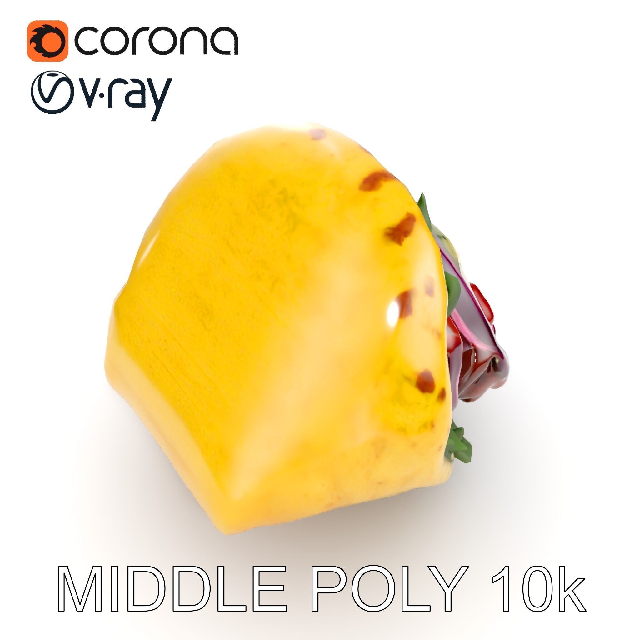 Tasty Shawarma Wrap D Model Pack Low-poly 3D model_8