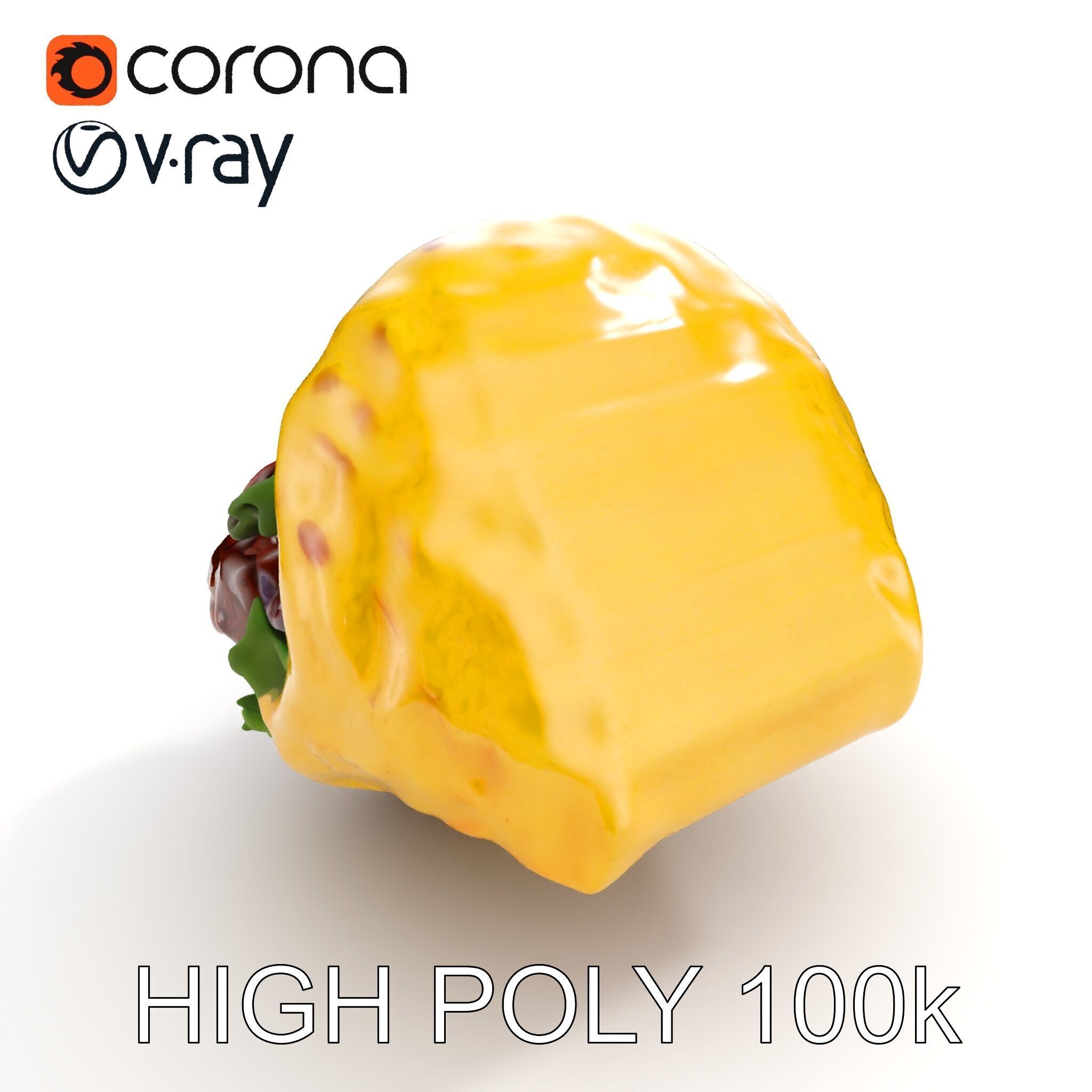 Tasty Shawarma Wrap D Model Pack Low-poly 3D model_15