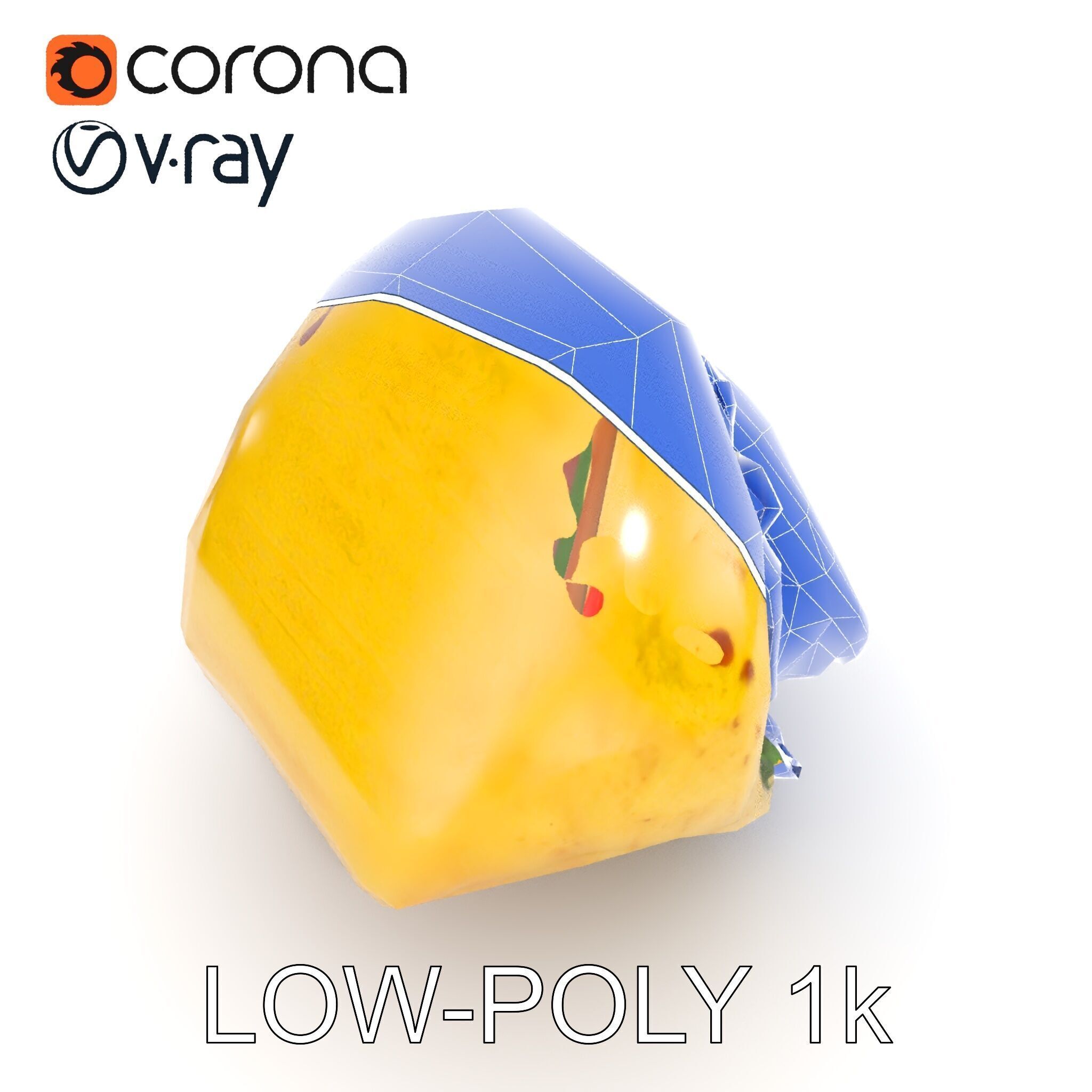 Tasty Shawarma Wrap D Model Pack Low-poly 3D model_25