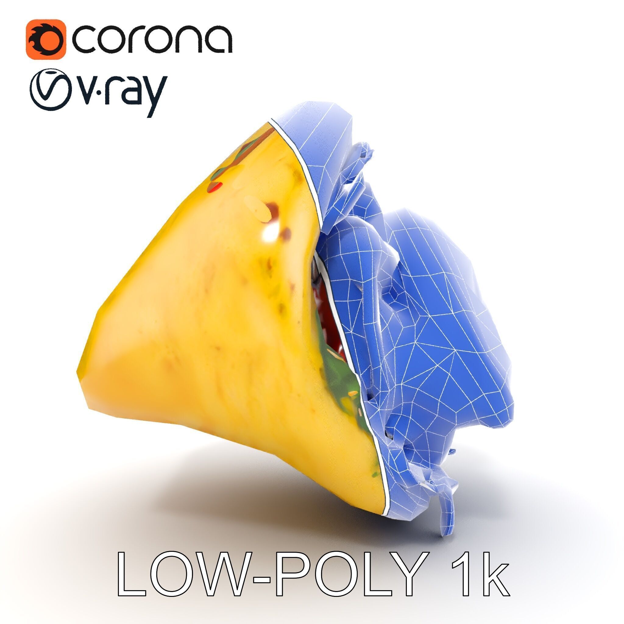Tasty Shawarma Wrap D Model Pack Low-poly 3D model_31
