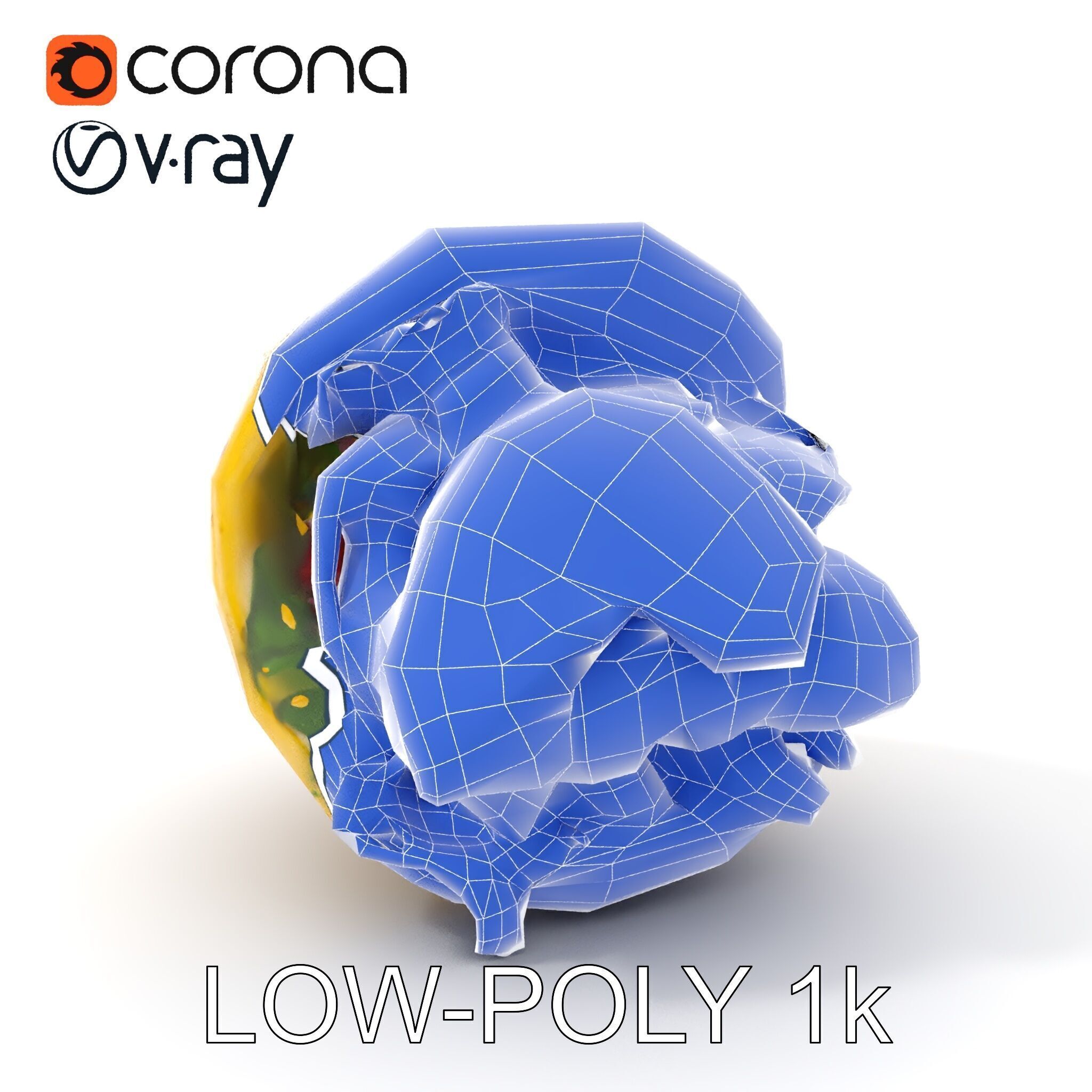 Tasty Shawarma Wrap D Model Pack Low-poly 3D model_14